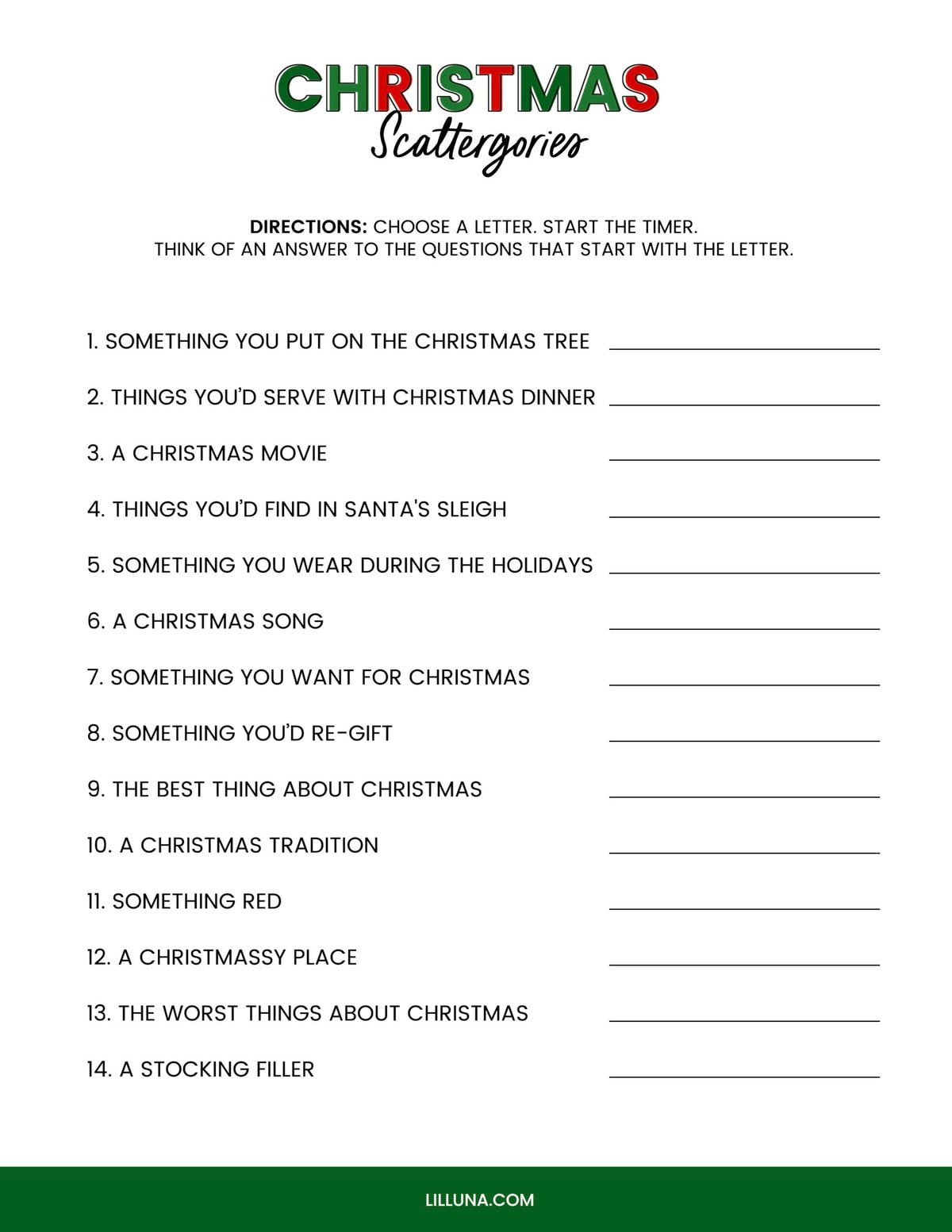 Free Printable Christmas Games {4 Freebies} | Lil&amp;#039; Luna inside Holiday Office Party Games Free Printable