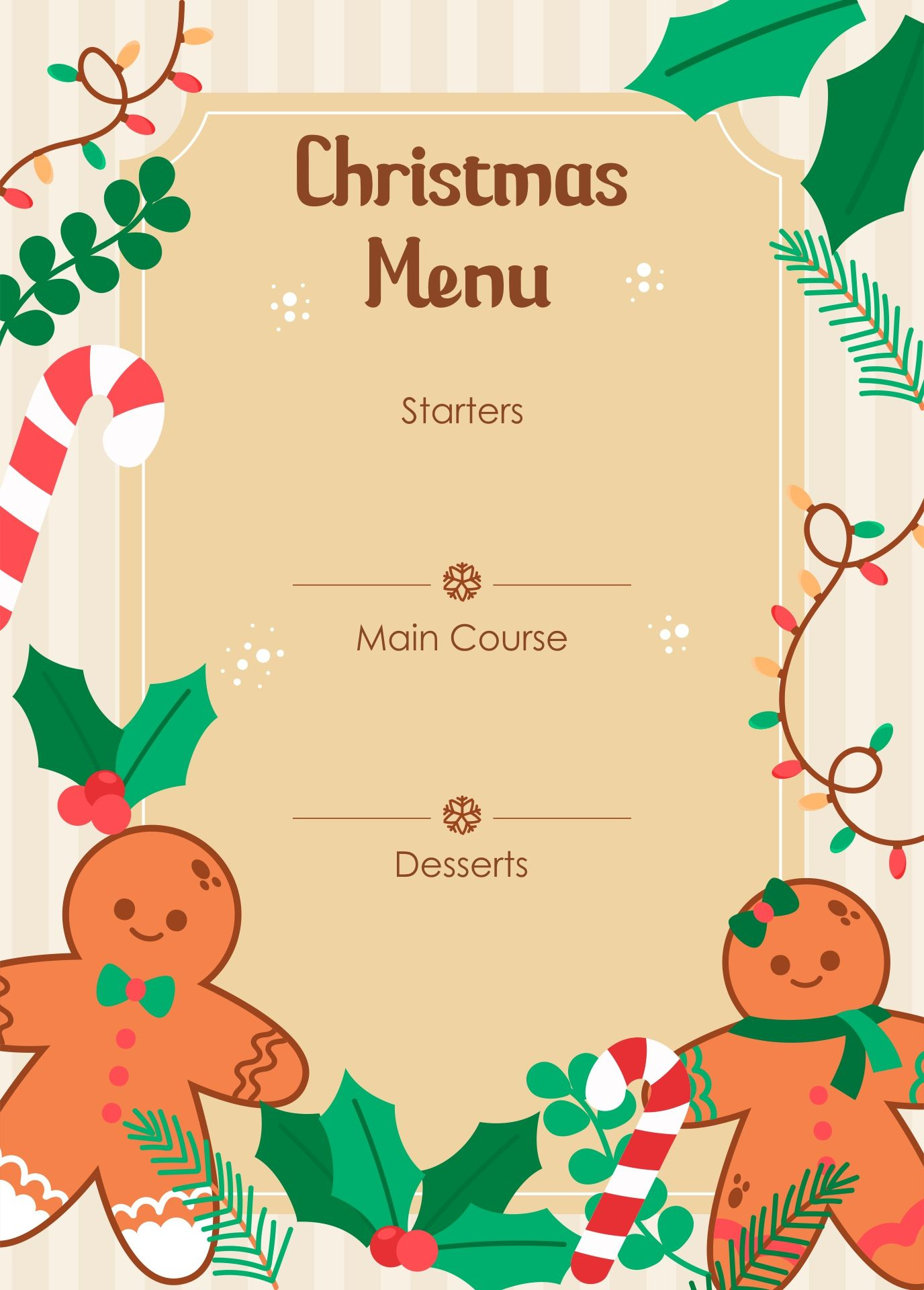 Free Printable Christmas Menu Templates | Printablee | Free Menu throughout Christmas Menu Printable Template Free