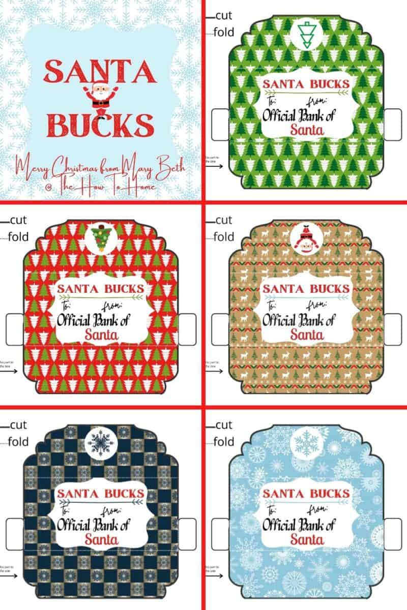 Free Printable Christmas Money Holders - The How-To Home in Free Printable Christmas Money Holders