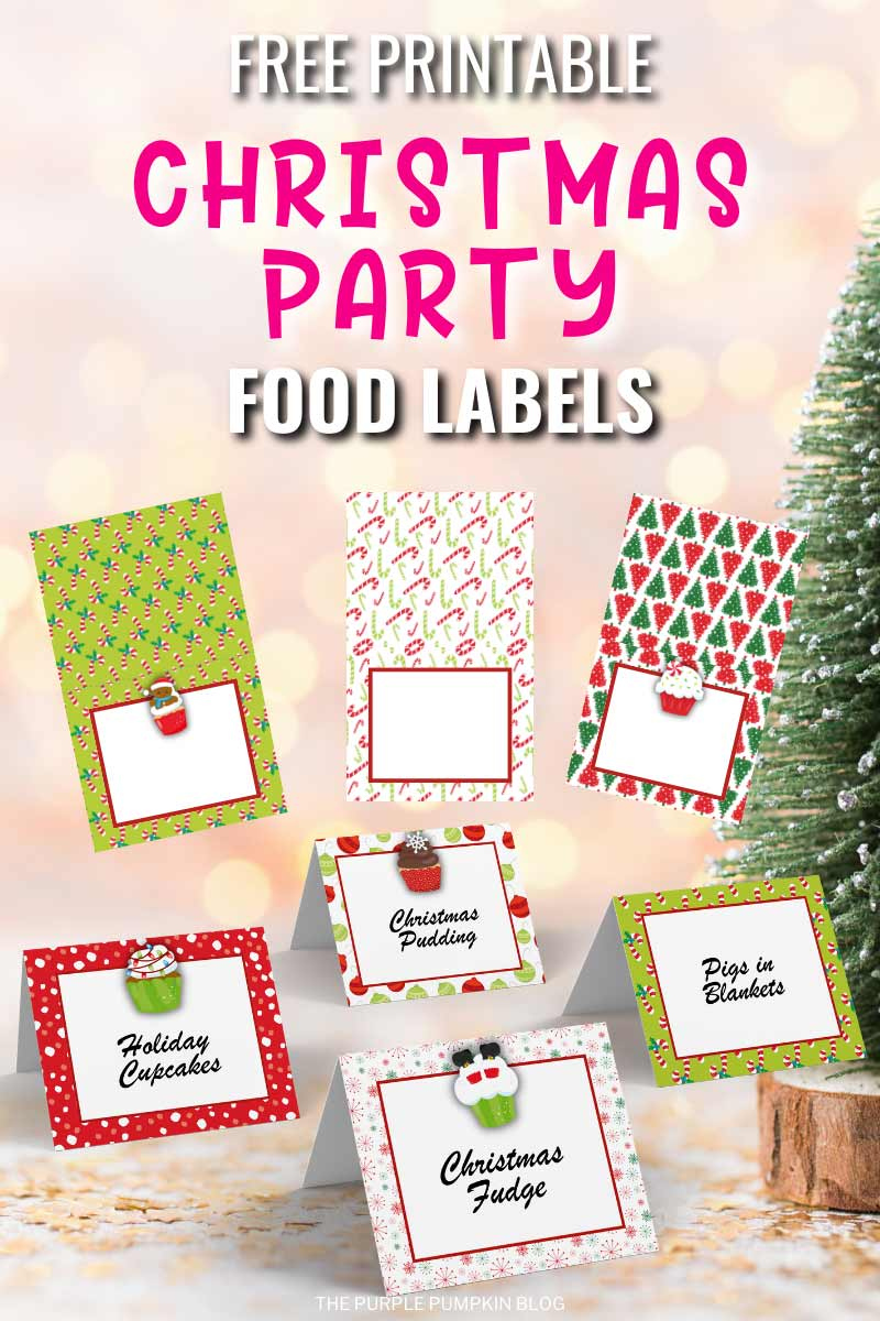 Free Printable Christmas Party Food Labels For The Buffet Table inside Free Printable Buffet Food Labels