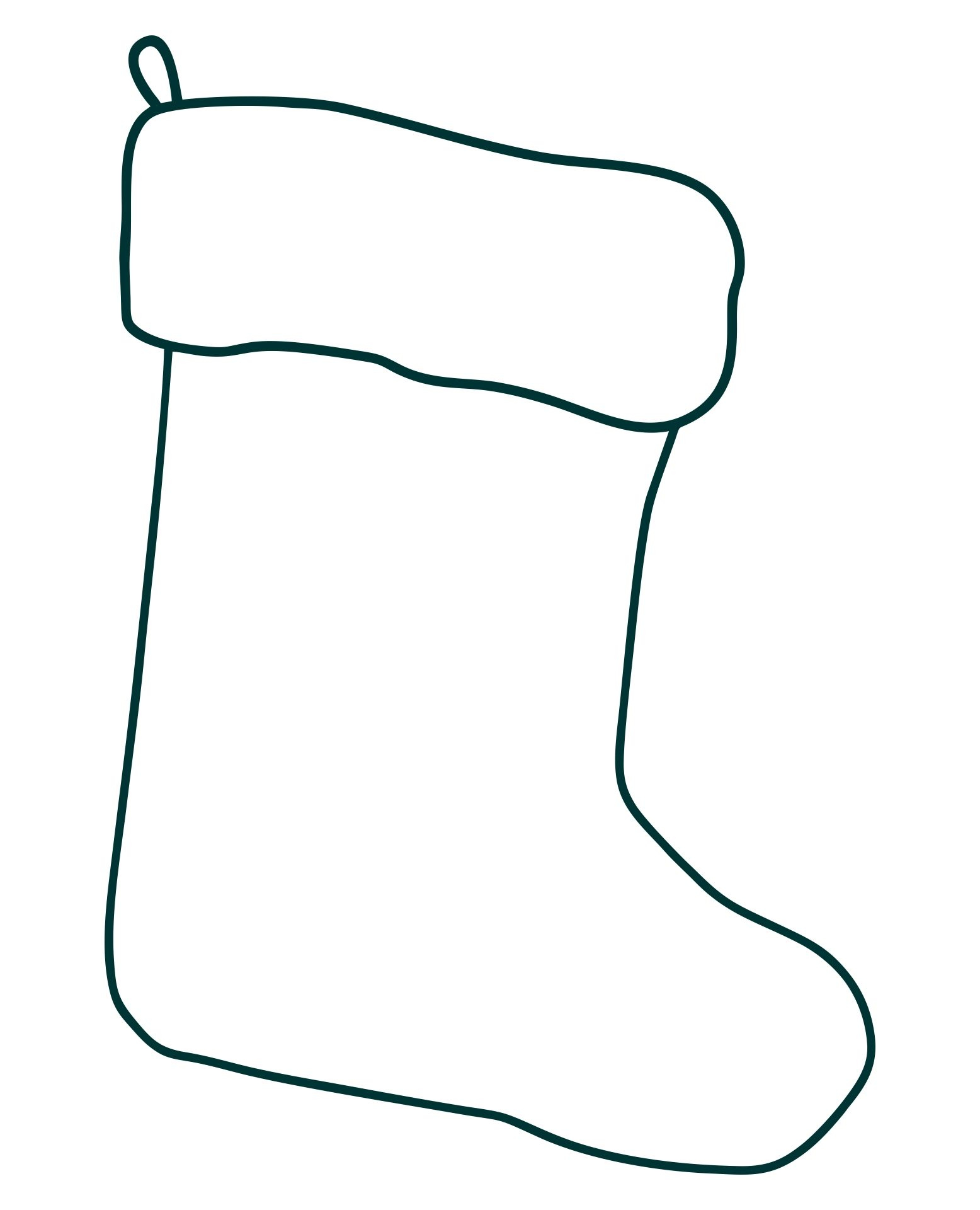 Free Printable Christmas Stocking Template throughout Free Printable Christmas Stocking Template