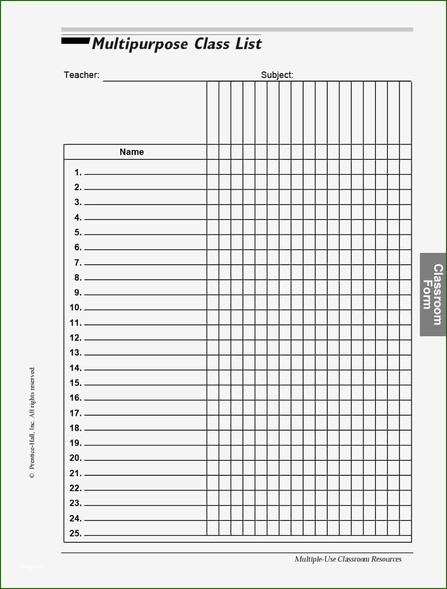 Free Printable Class List Template For Teachers: 15 Approach 2020 within Free Printable Class List Template for Teachers