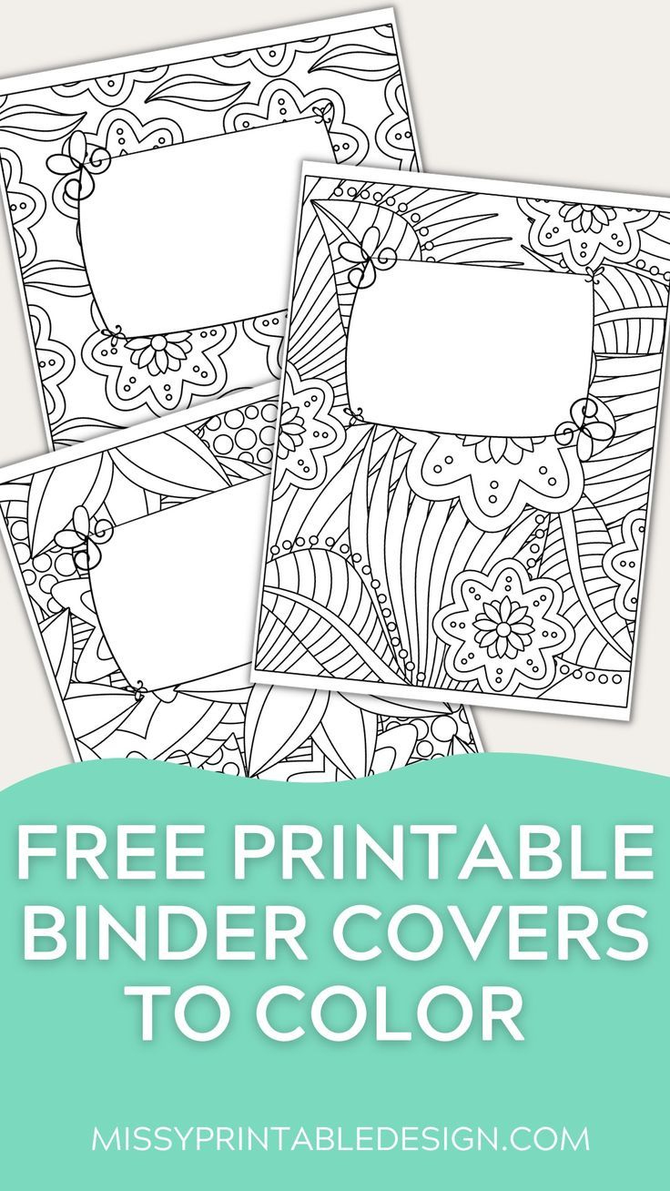 Free Printable Coloring Binder Covers - Missyprintabledesign regarding Free Printable Binder Covers to Color