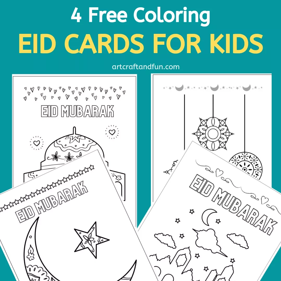 Free Printable Coloring Eid Cards For Kids - | Eid Cards, Ramadan intended for Eid Cards Free Printable