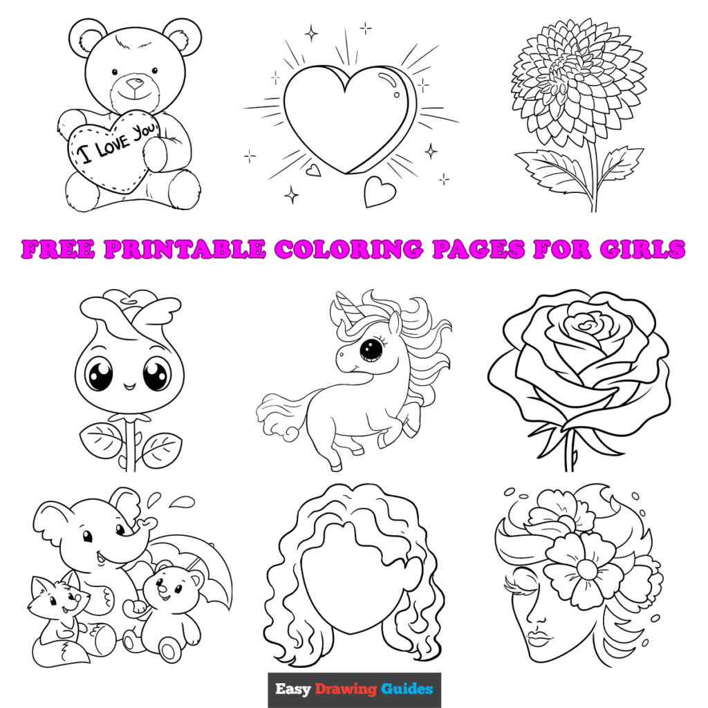 Free Printable Coloring Pages For Girls in Free Printable Coloring Pages For Girls