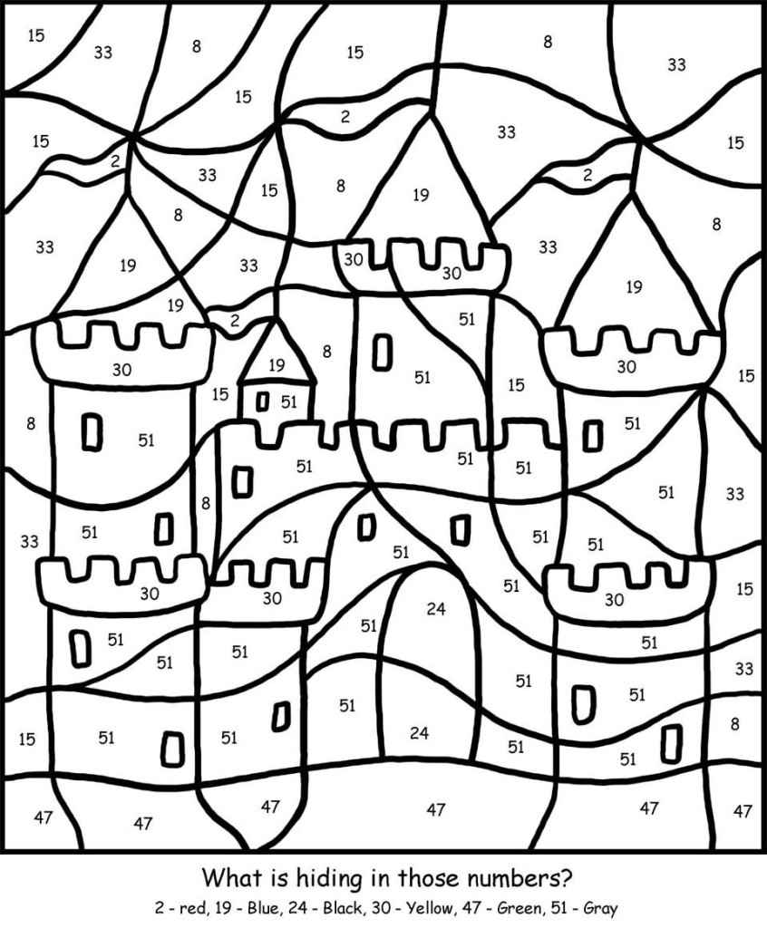 Free Printable Colornumber Coloring Pages - Best Coloring intended for Free Printable Color By Number