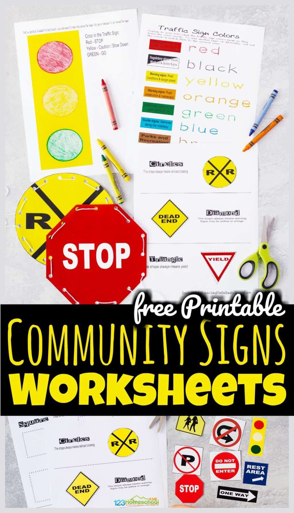 Free Printable Community Signs Worksheets with regard to Free Printable Stop Sign to Color