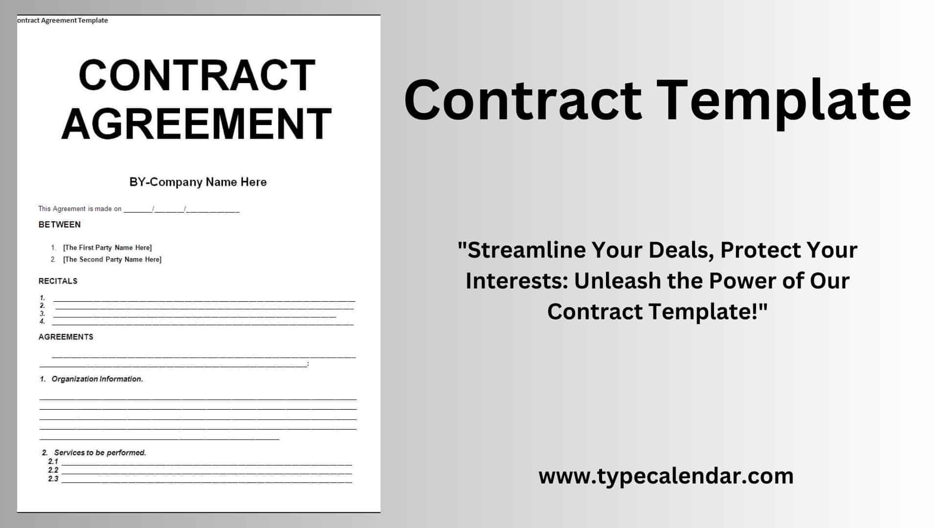 Free Printable Contract Templates [Word, Pdf] Services &amp;amp; Employment throughout Free Printable Contracts