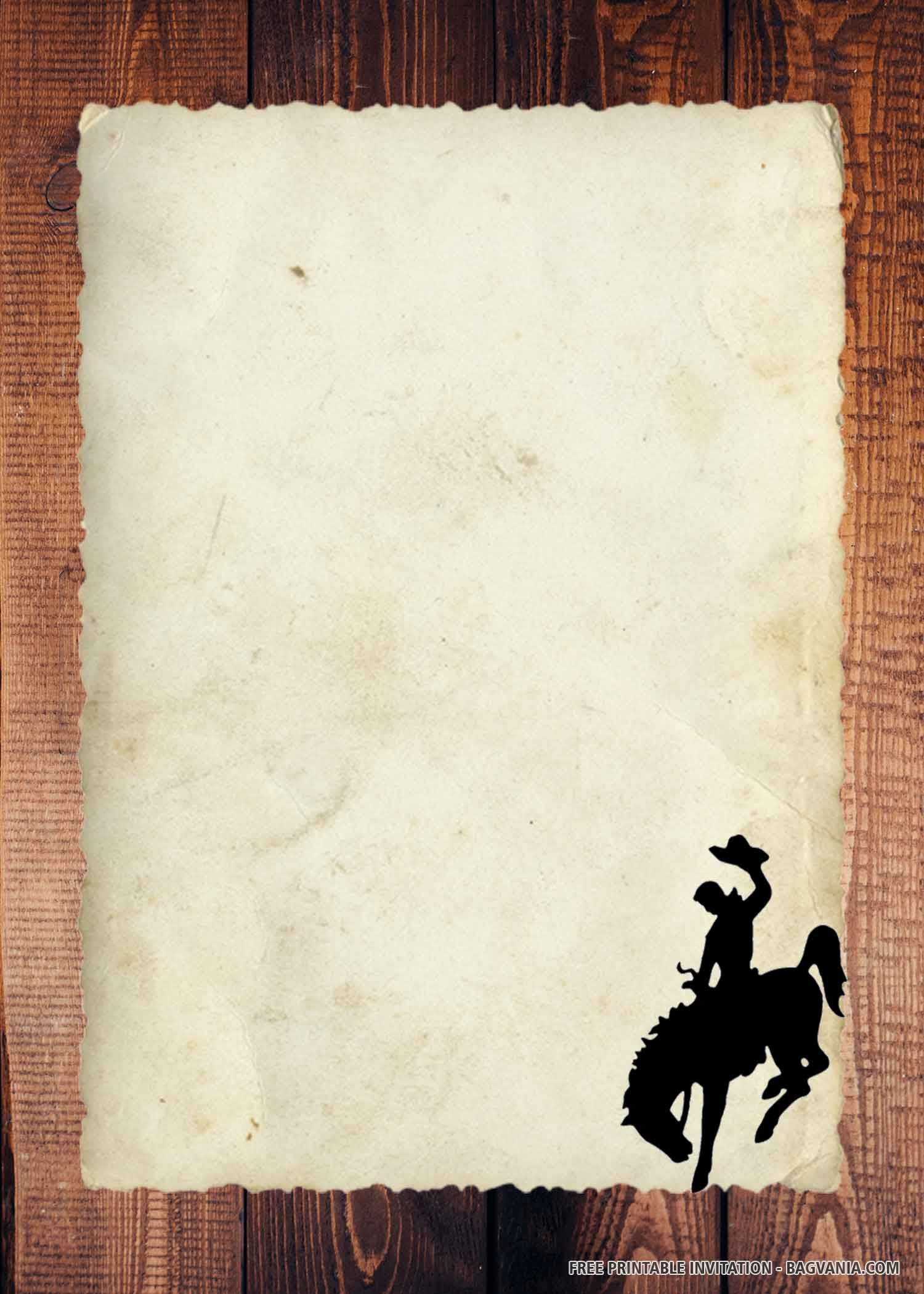 Free Printable Cowboy Birthday Invitation Templates regarding Free Printable Cowboy Birthday Cards