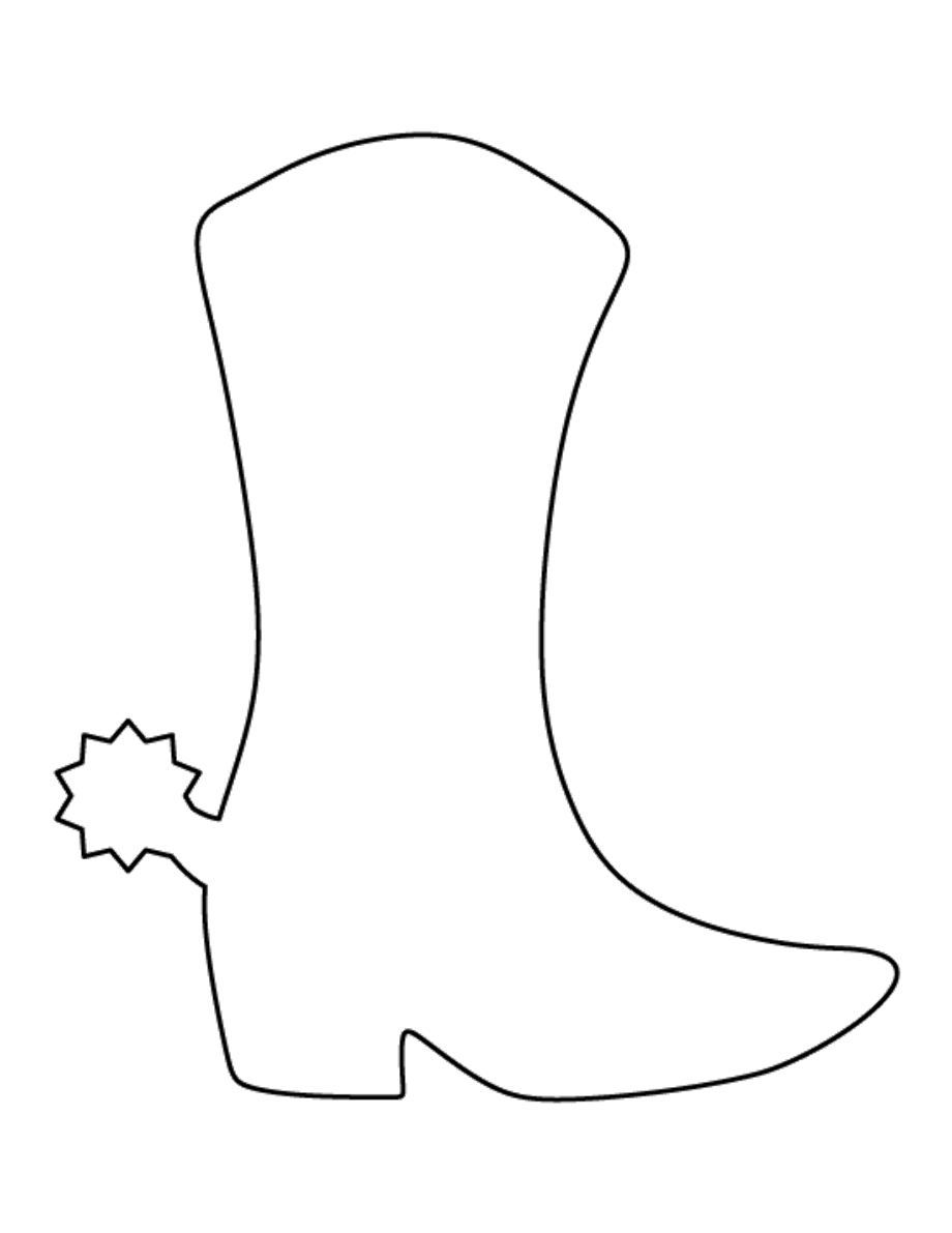 Free Printable Cowboy Boot Template - Printable Templates Free intended for Free Printable Cowboy Boot Stencil