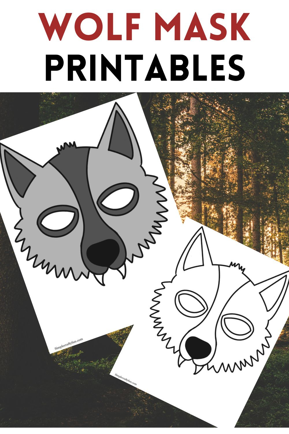 Free Printable Craft Wolf Mask Template For Kids - intended for Free Printable Wolf Face Mask