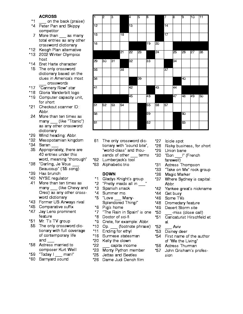 Free Printable Crossword Puzzles Medium Hard | Printable Crossword regarding Free Printable Crossword Puzzles For Adults