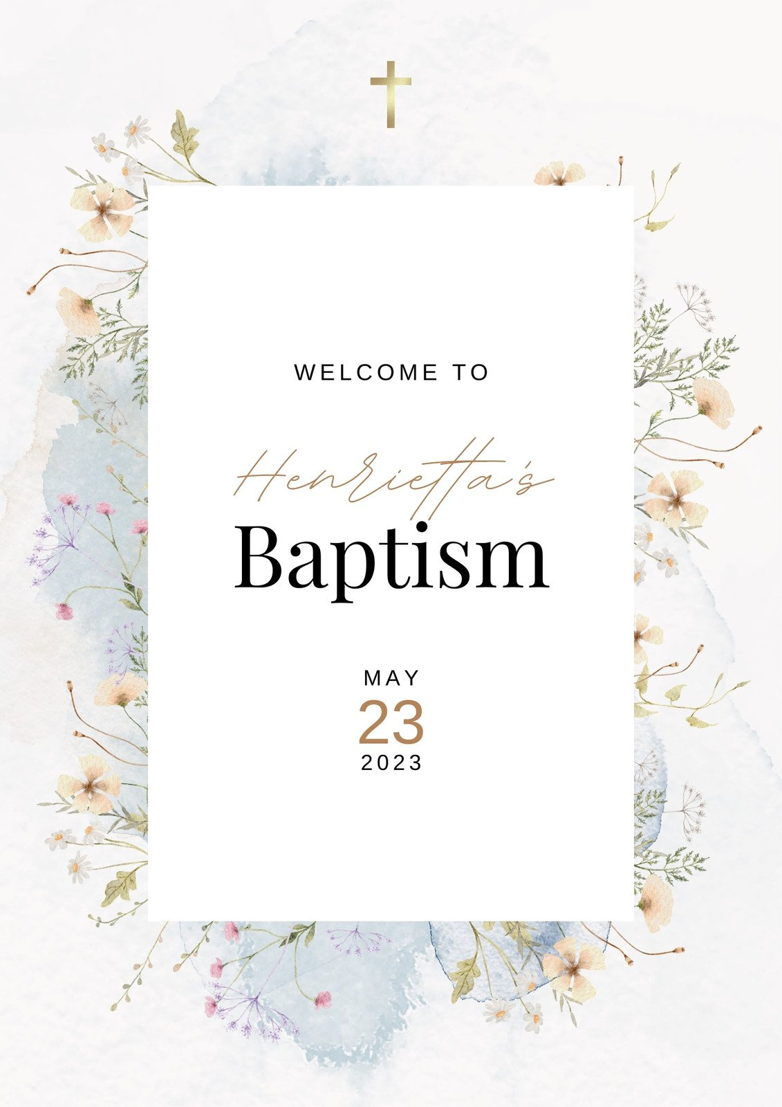 Free Printable, Customizable Baptism Card Templates | Canva with regard to Free Printable Baptism Greeting Cards