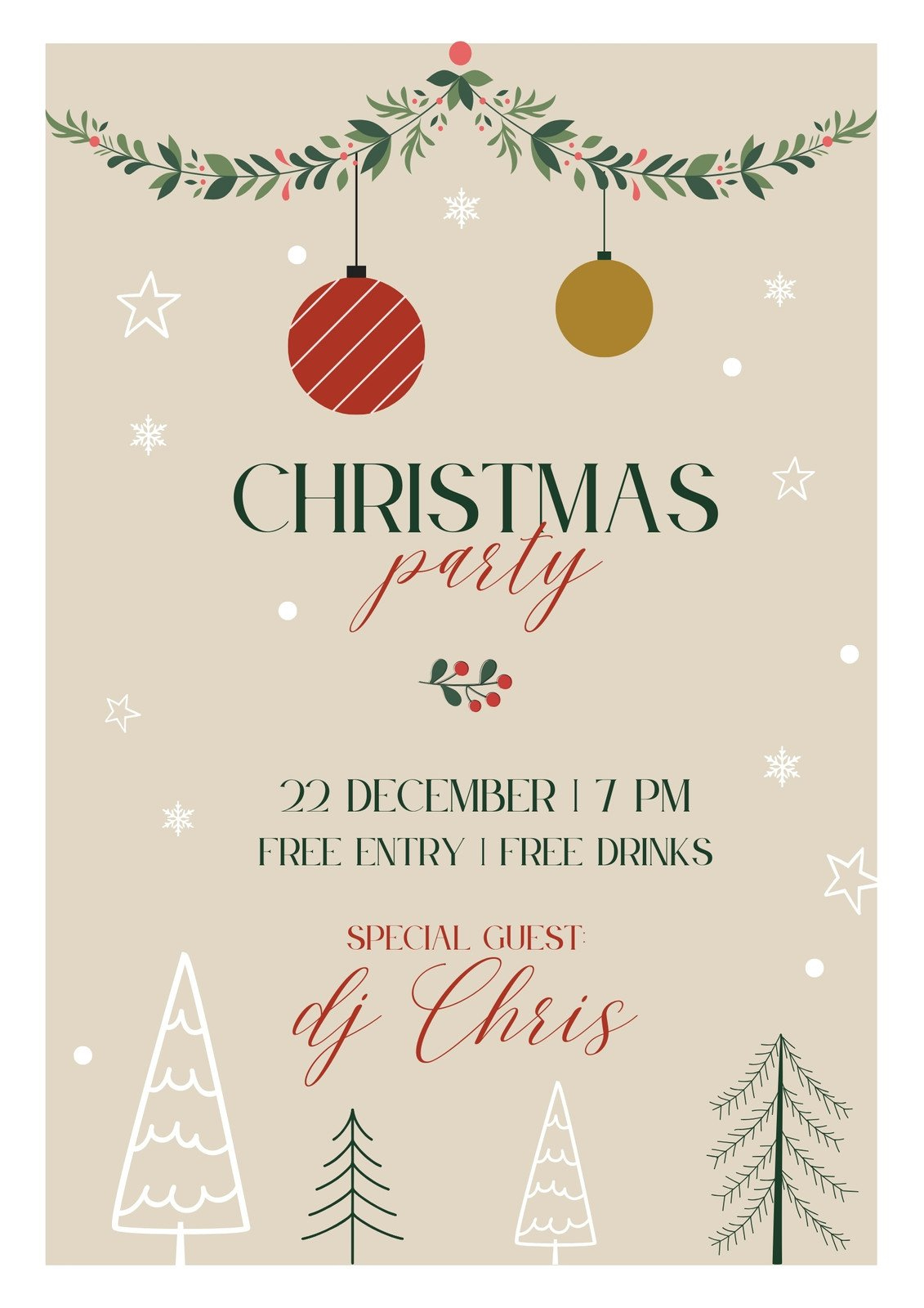 Free, Printable, Customizable Christmas Flyer Templates | Canva within Free Printable Christmas Party Flyer Templates