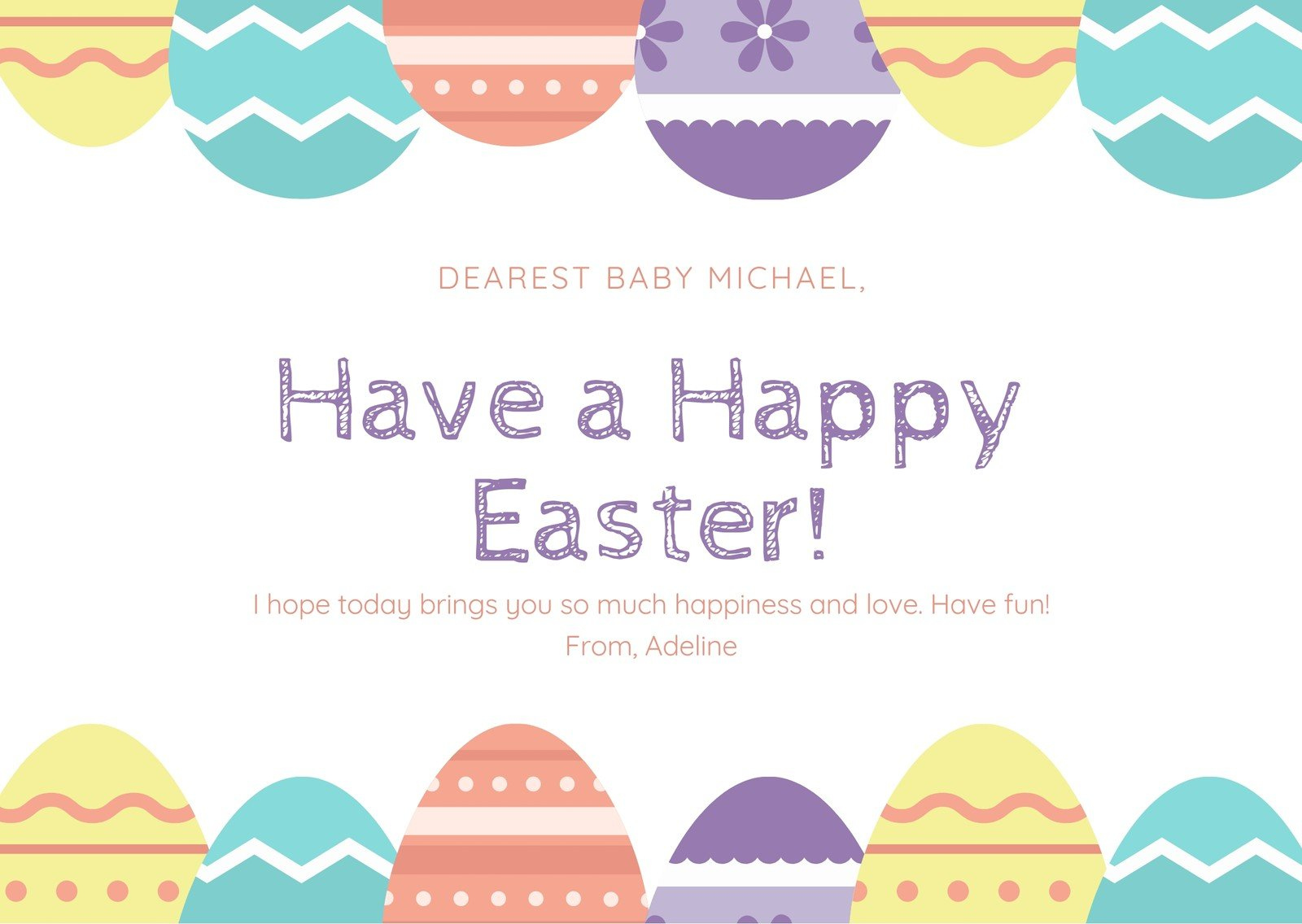 Free Printable, Customizable Easter Card Templates | Canva pertaining to Free Printable Easter Card Inserts