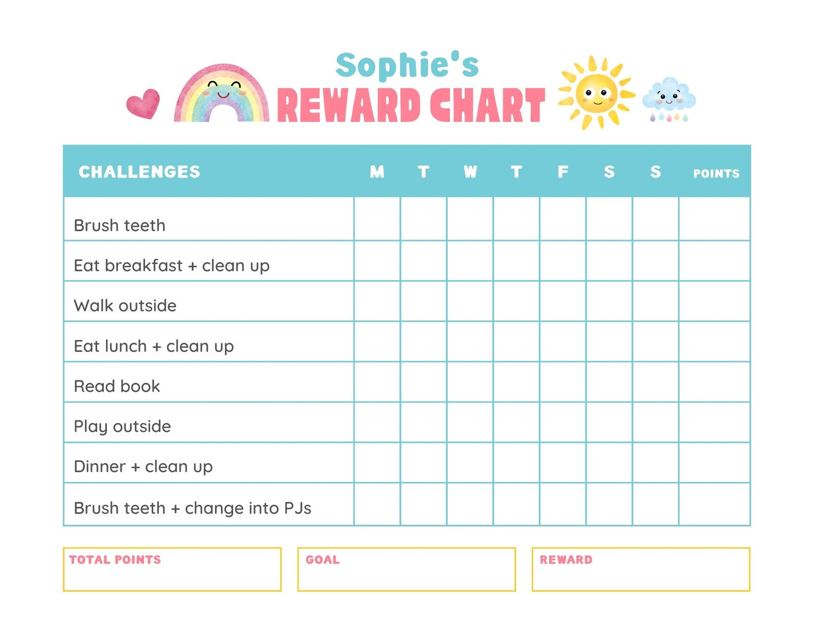 Free Printable, Customizable Reward Chart Poster Templates | Canva throughout Free Printable Incentive Charts For School
