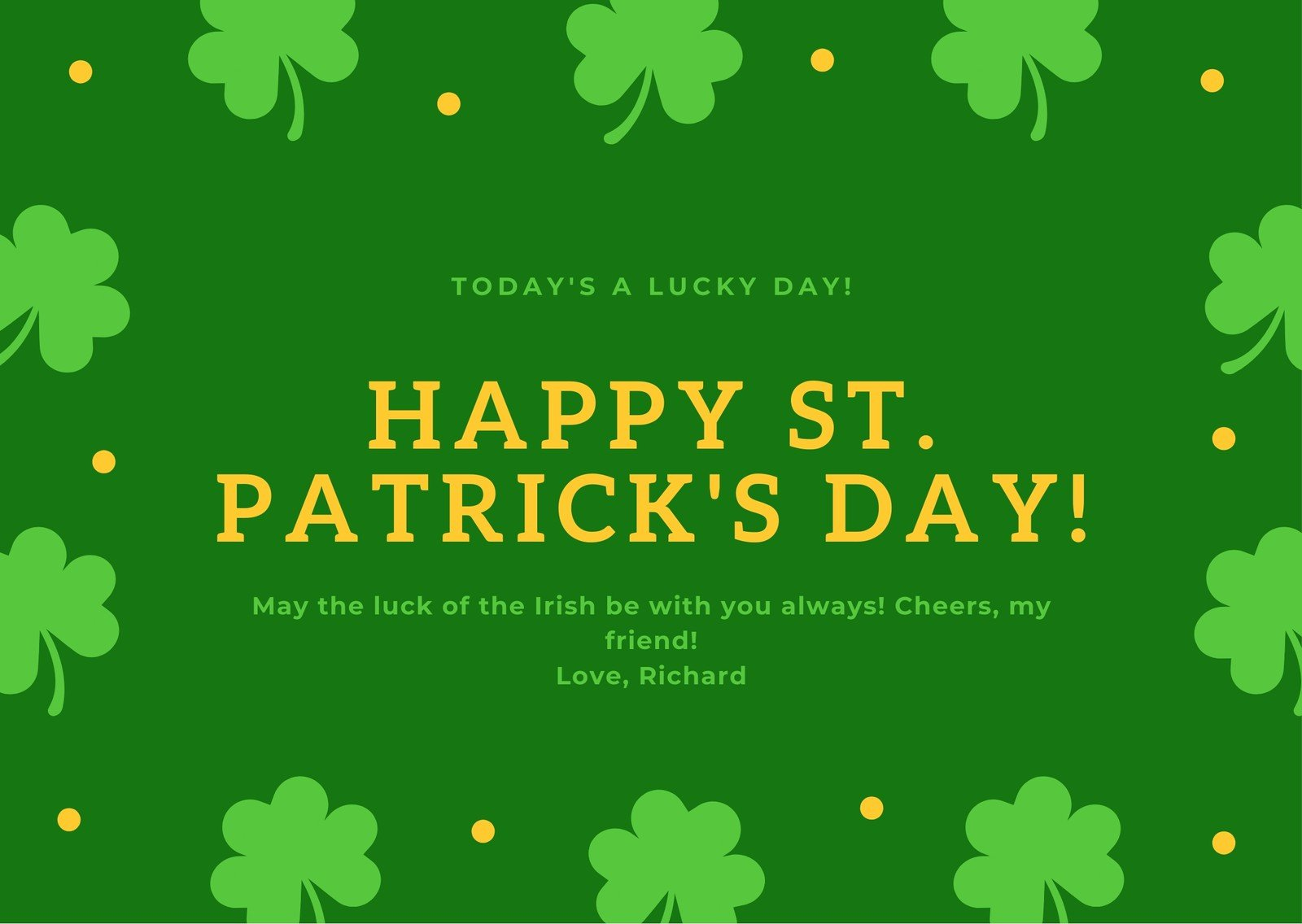 Free Printable, Customizable St. Patrick&amp;#039;S Day Card Templates | Canva in Free Printable St Patrick&amp;#039;S Day Greeting Cards