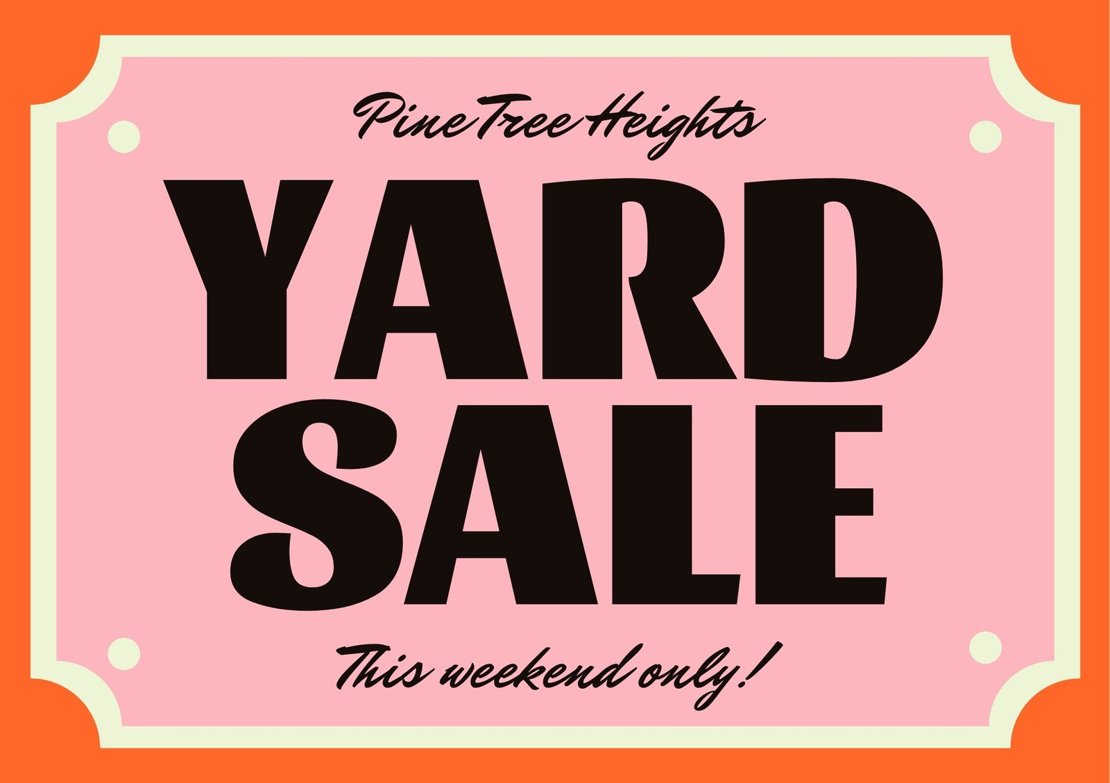 Free Printable, Customizable Yard Sale Sign Templates | Canva inside Free Printable Yard Sale Signs