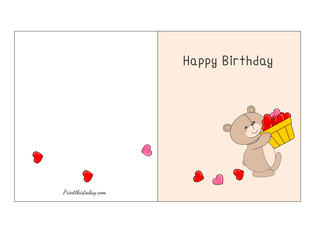 Free Printable Cute Birthday Cards for Free Printable Romantic Birthday Cards