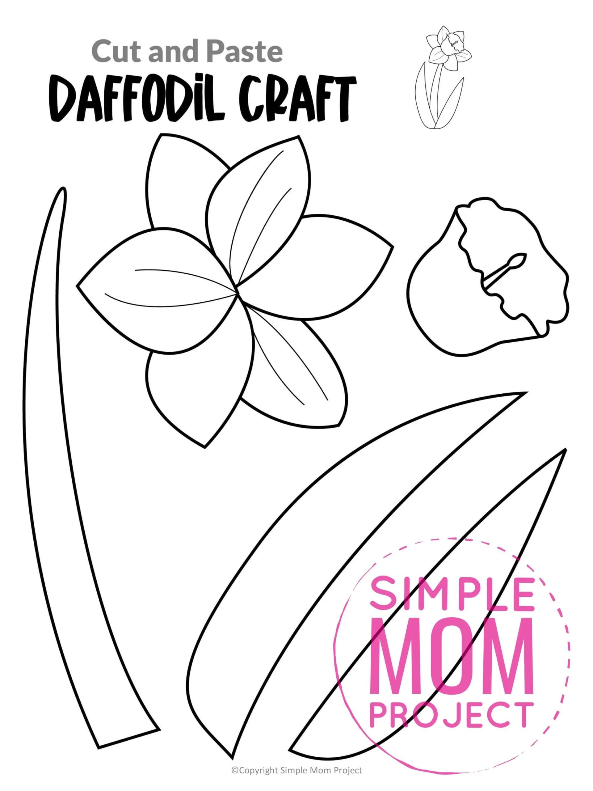 Free Printable Daffodil Craft Template | Daffodil Craft, Flower with regard to Free Printable Pictures Of Daffodils