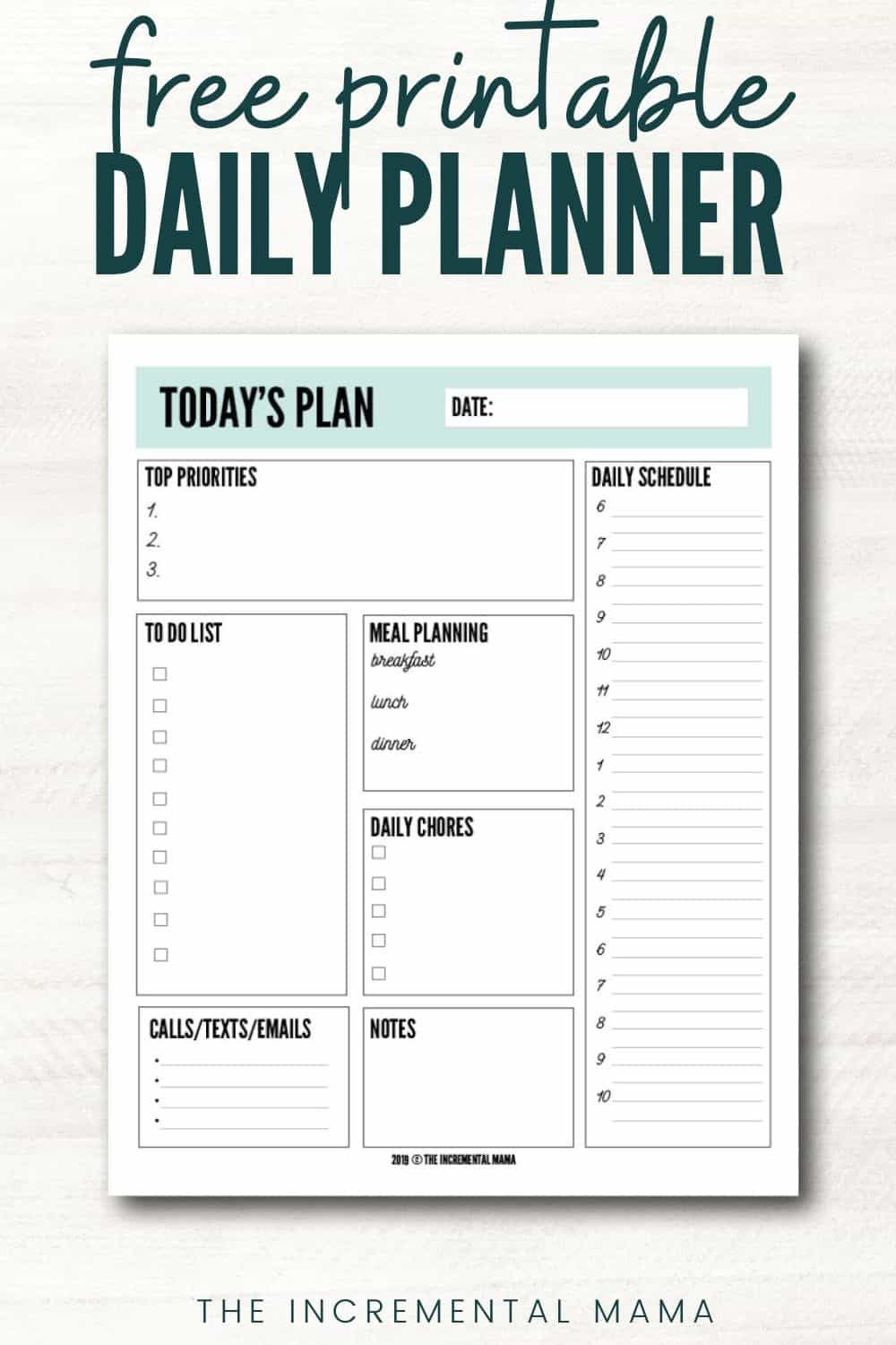 Free Printable Daily Planner Template With Hourly Schedule throughout Free Printable Daily Schedule