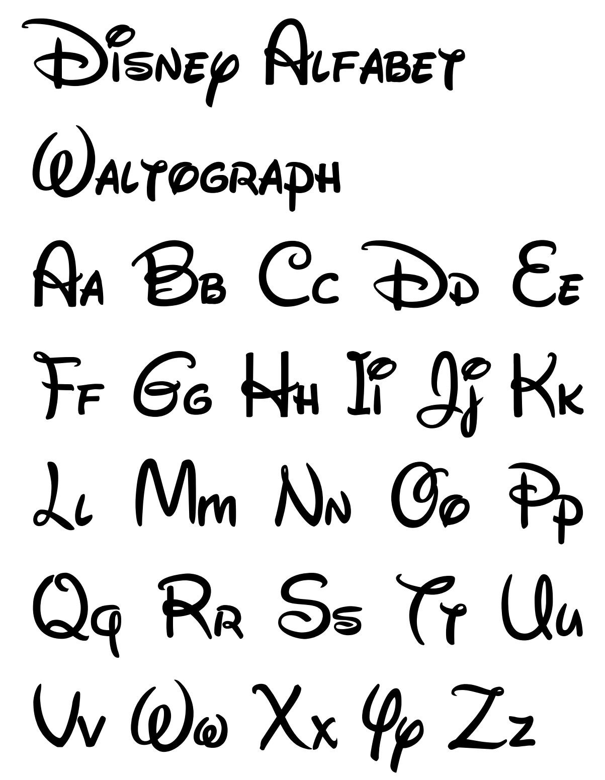 Free Printable Disney Letter Stencils within Free Printable Disney Font Stencils