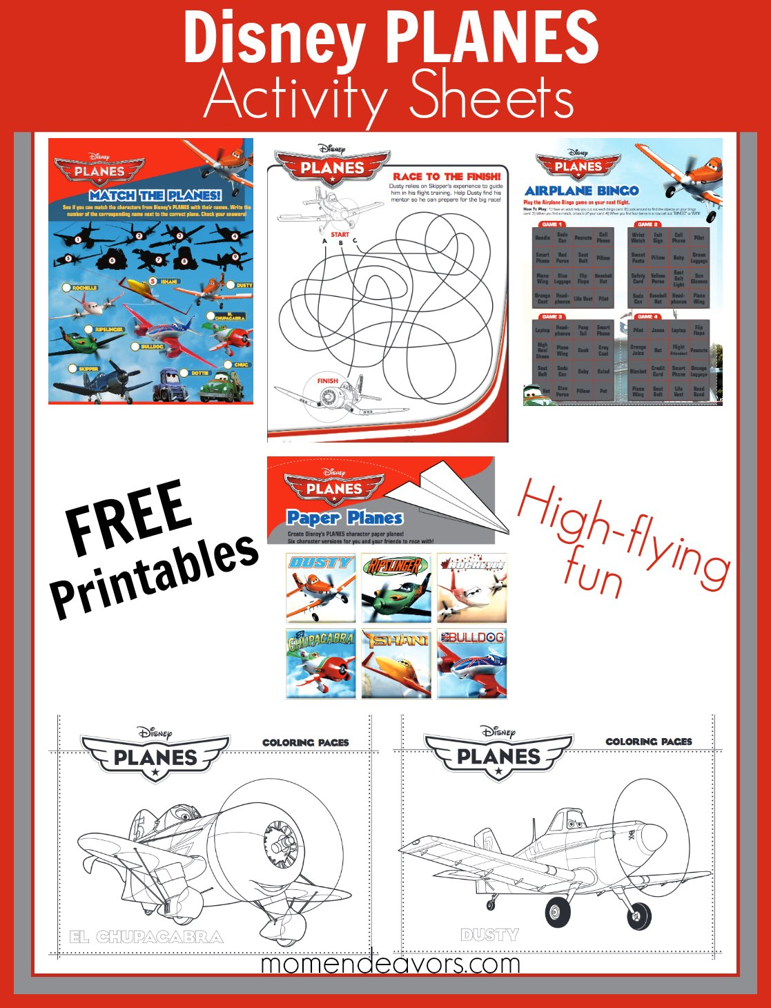 Free Printable Disney Planes Activities &amp;amp; Coloring Sheets regarding Free Planes Printables