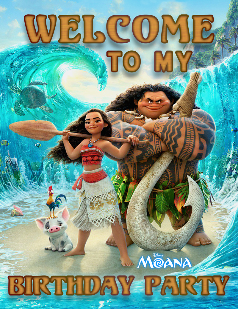 Free Printable Disney&amp;#039;S Moana Birthday Party Decorations #Moana for Free Printable Moana Banner