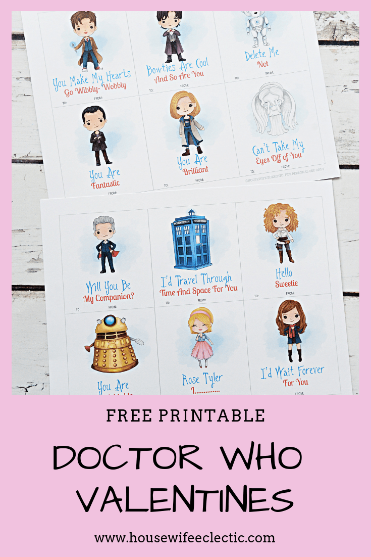 Free Printable Doctor Who Valentines - Housewife Eclectic with regard to Free Printable Doctor Who Valentines