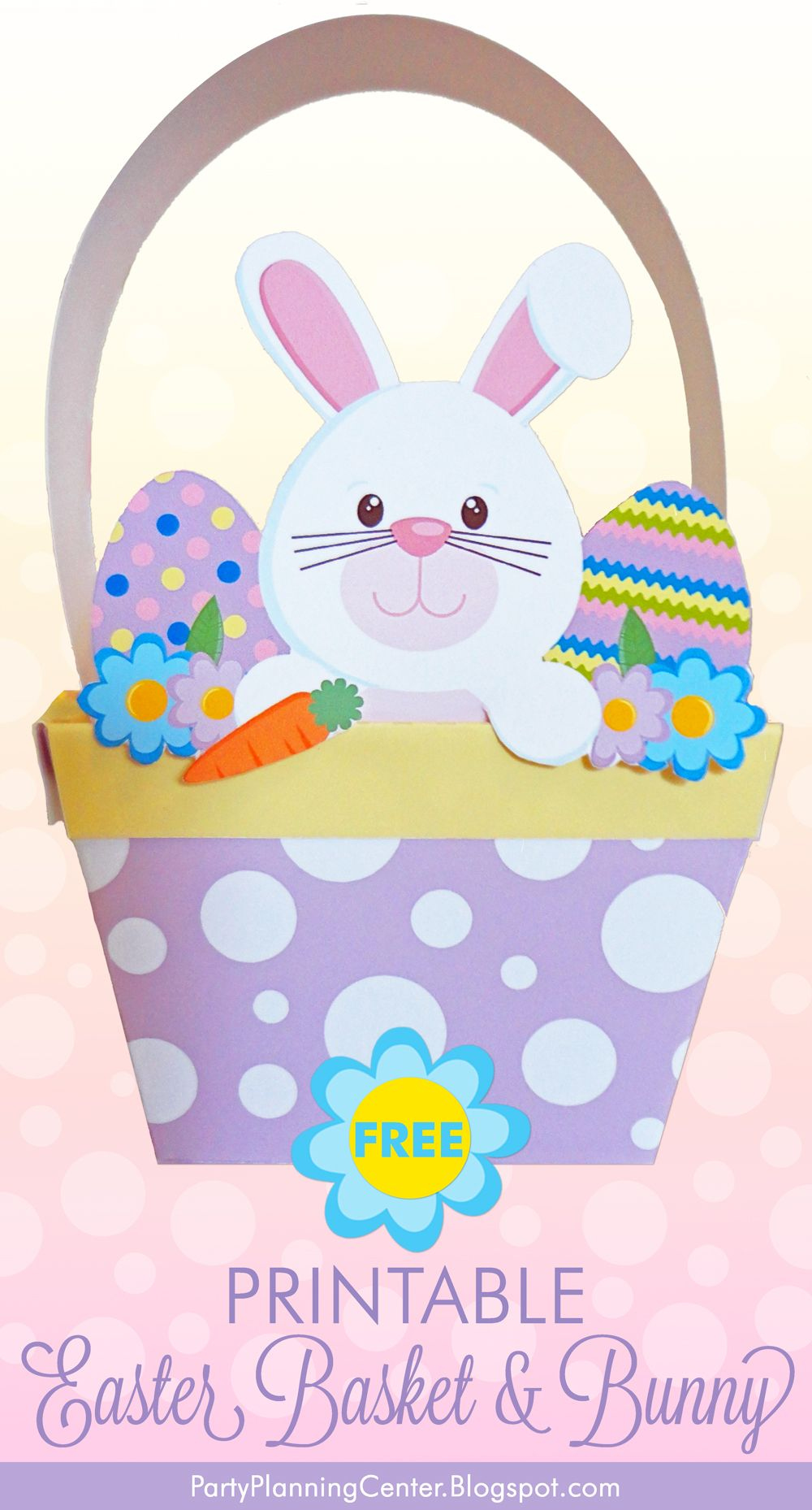 Free Printable Easter Basket And Bunny | Easter Basket Crafts inside Free Printable Easter Baskets