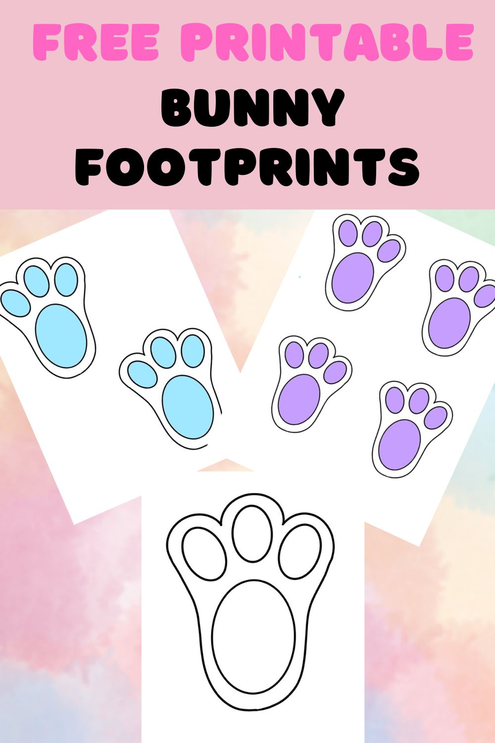 Free Printable Easter Bunny Footprints To Make - intended for Free Printable Footprints
