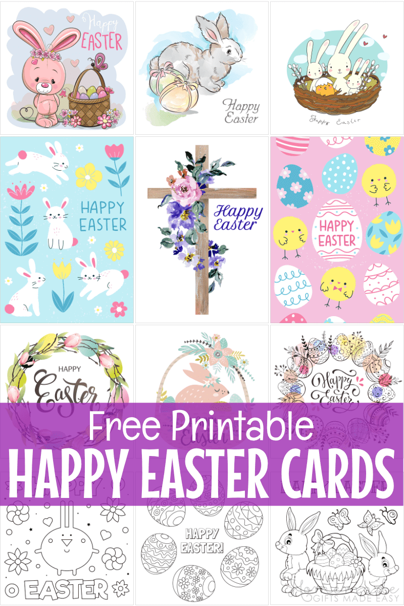 Free Printable Easter Cards &amp;amp; Easter Card Templates To Color in Free Printable Easter Cards For Grandchildren