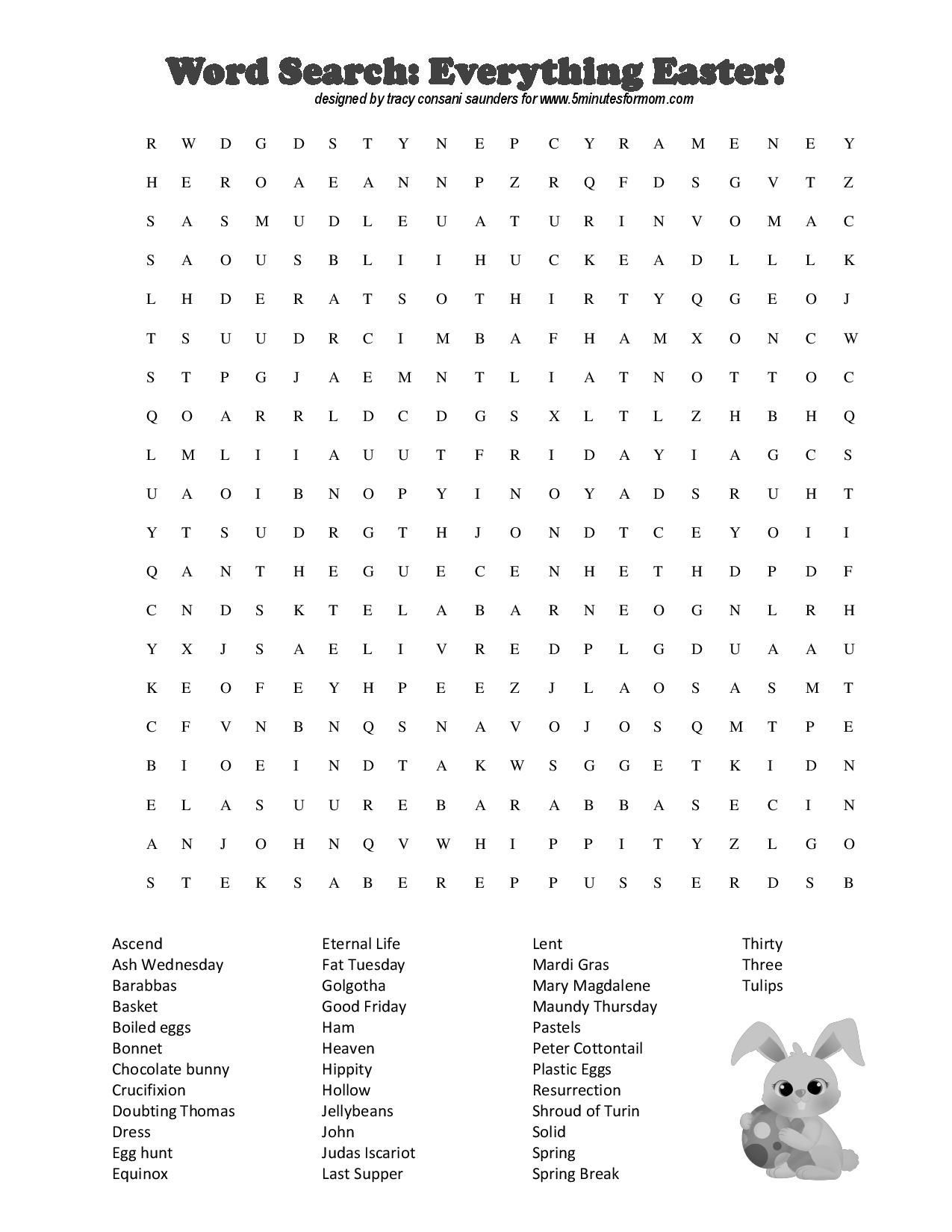 Free Printable Easter Crossword Puzzles For Adults pertaining to Free Printable Easter Puzzles for Adults