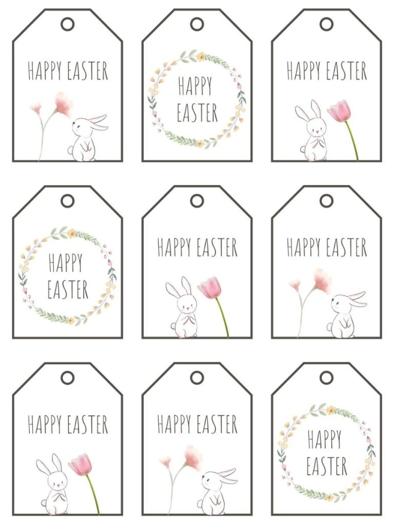 Free Printable Easter Gift Tag Designs For Every Bunny - For Hope with regard to Free Printable Easter Tags