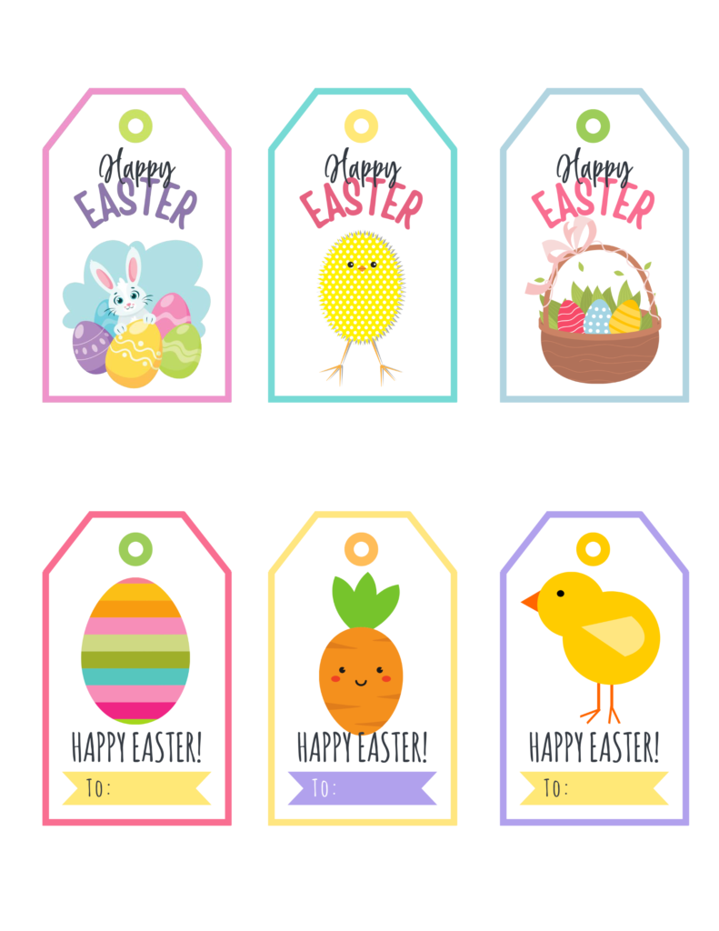 Free Printable Easter Gift Tags | Baking You Happier intended for Free Easter Name Tags Printable