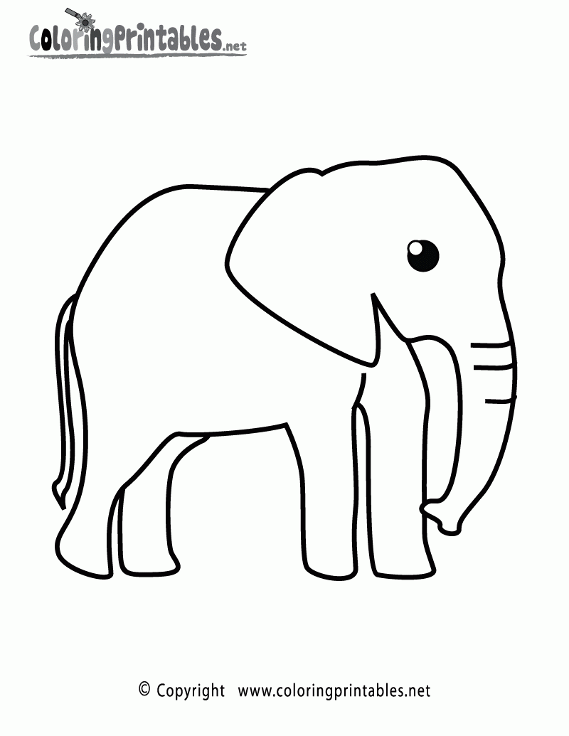 Free Printable Elephant Coloring Page in Free Printable Elephant Images