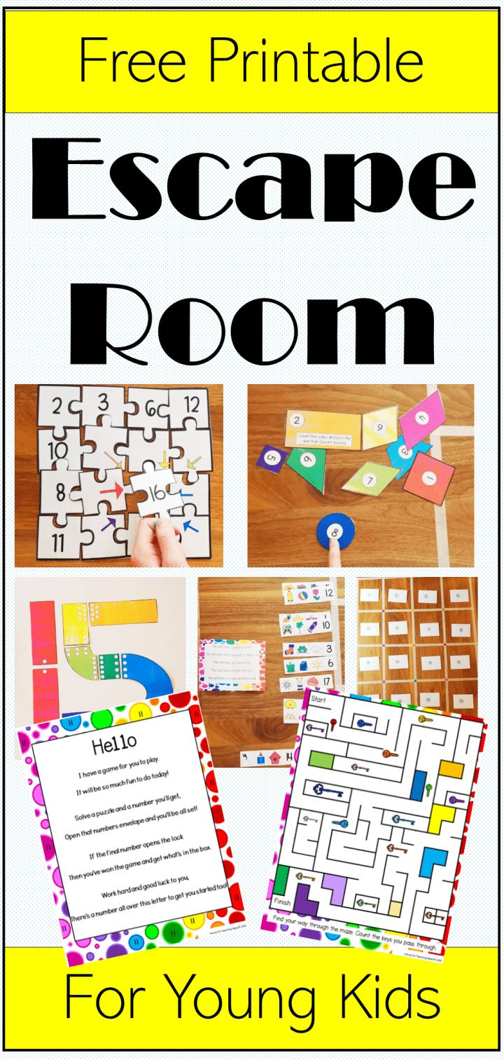 Free Printable Escape Room For Young Kids | Faaliyetler, Oyun regarding Free Printable Escape Room Puzzles