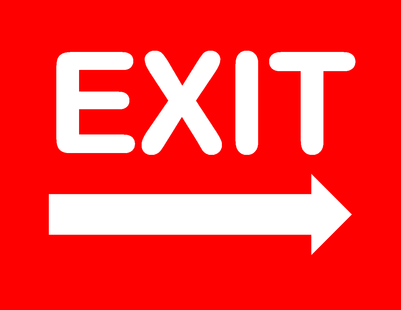 Free Printable Exit Sign Template - Printable Templates Free in Free Printable Exit Signs With Arrow