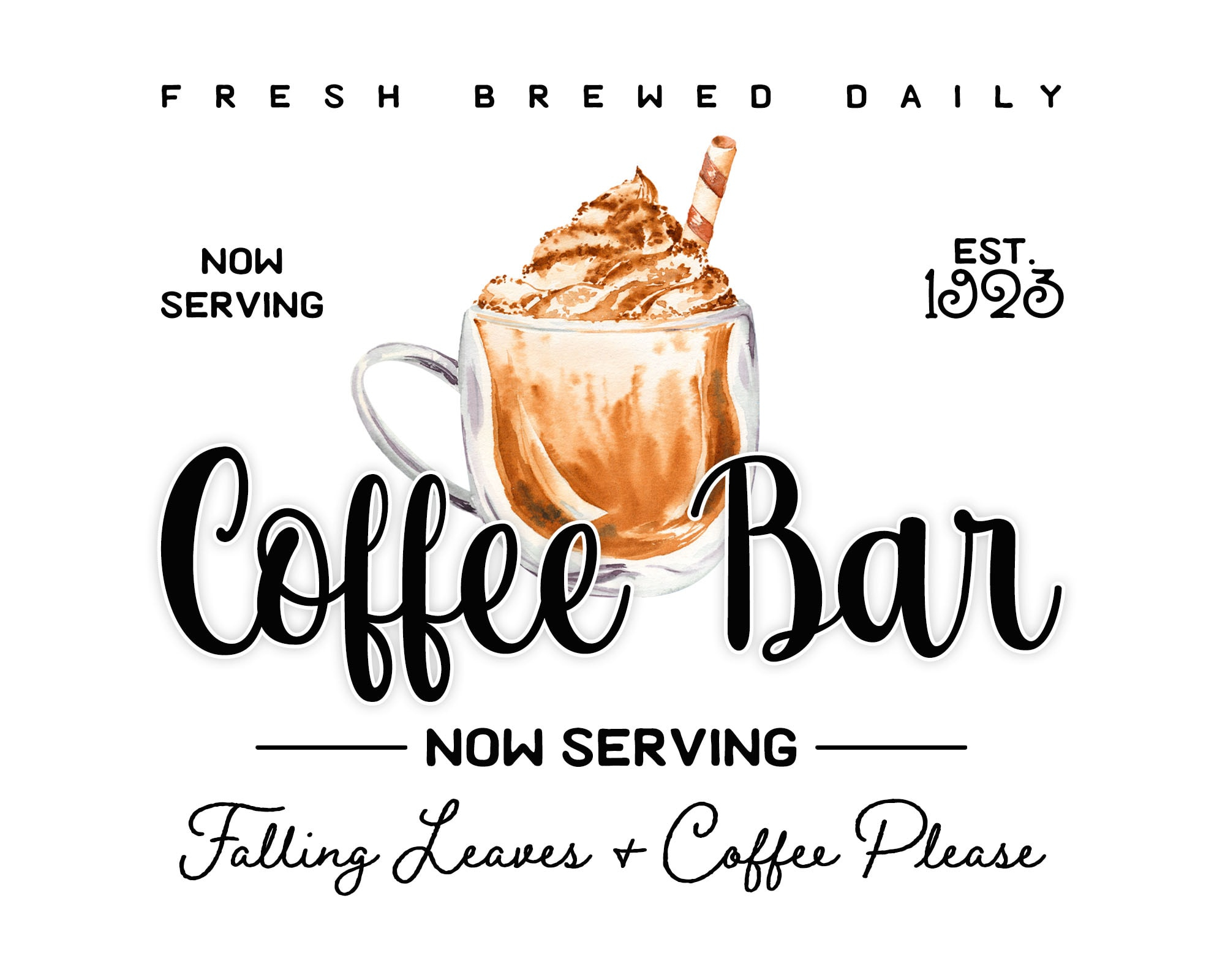 Free Printable Farmhouse Coffee Bar Sign - The Cottage Market pertaining to Free Printable Coffee Bar Signs