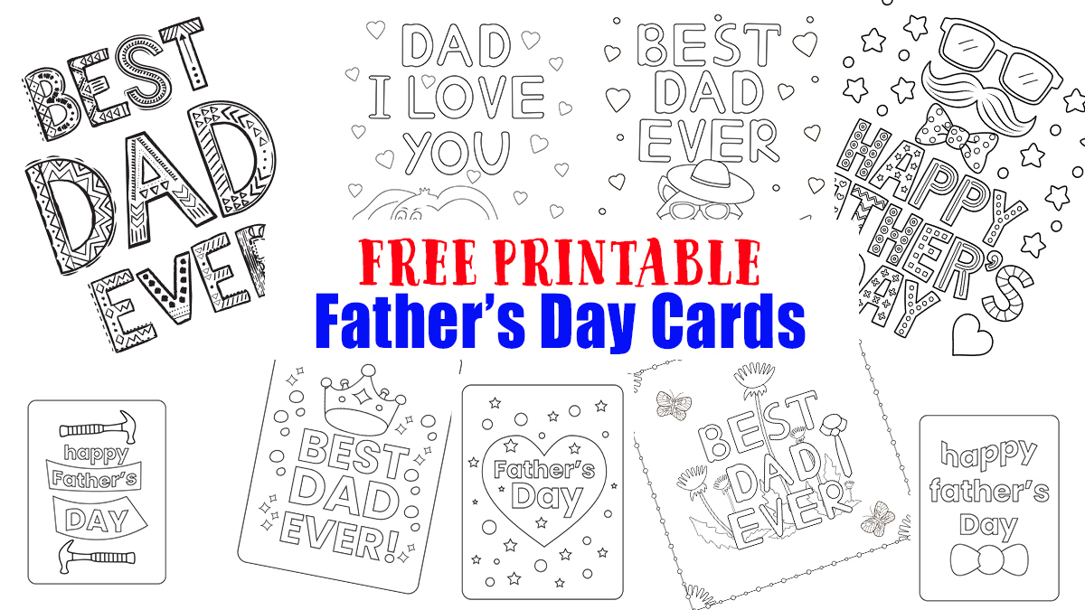 Free Printable Father&amp;#039;S Day Cards For Kids To Color - Happy pertaining to Free Printable Fathers Day Cards