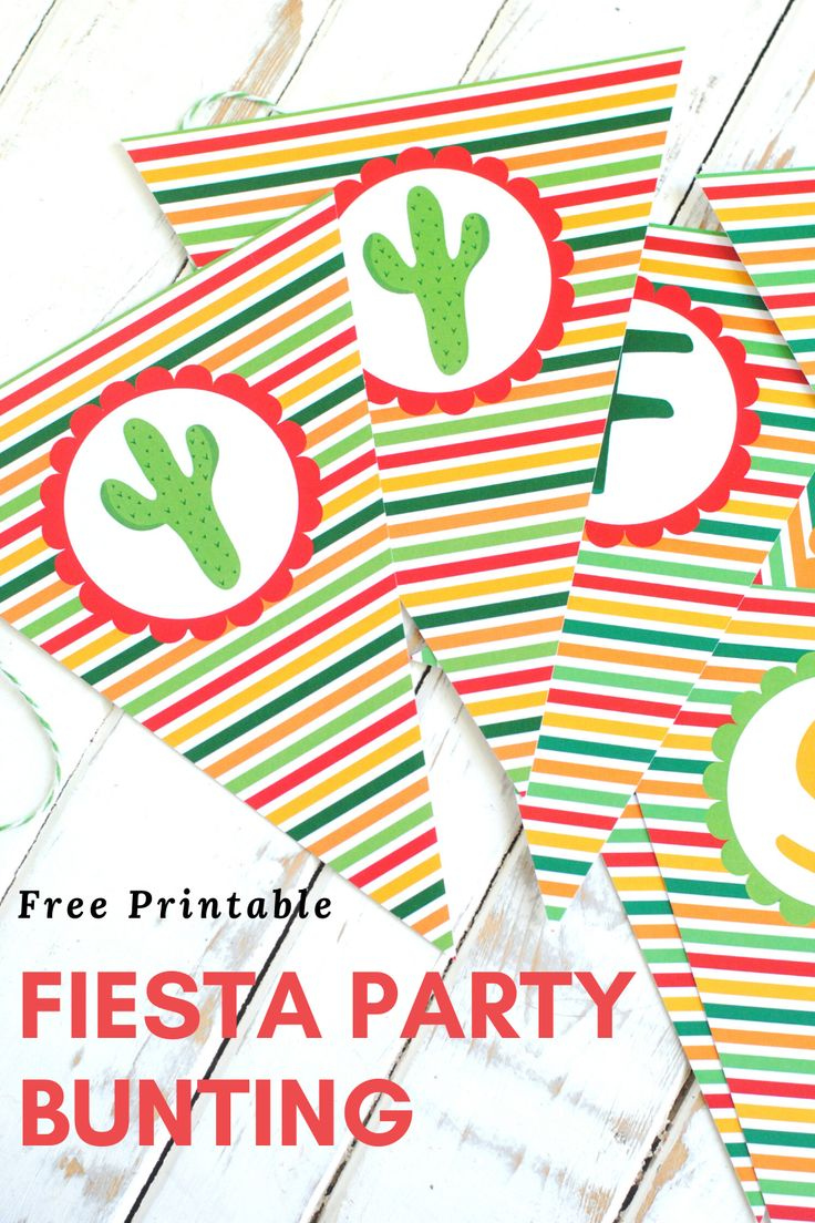 Free Printable Fiesta Bunting | Mexican Fiesta Party Decorations pertaining to Free Printable Mexican Party Decorations