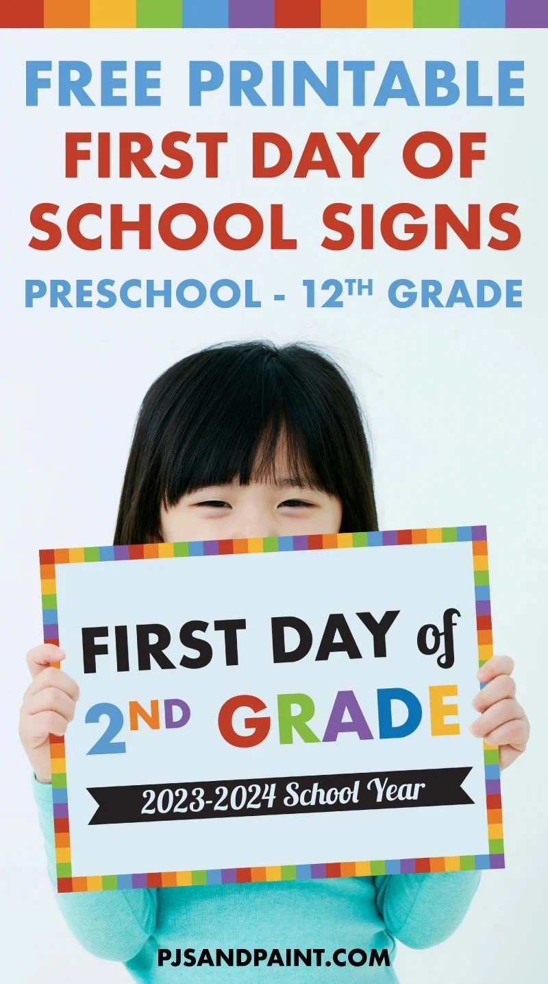 Free Printable First Day Of School Signs | Preschool - 12Th Grade for First Day Of Kindergarten Sign Free Printable