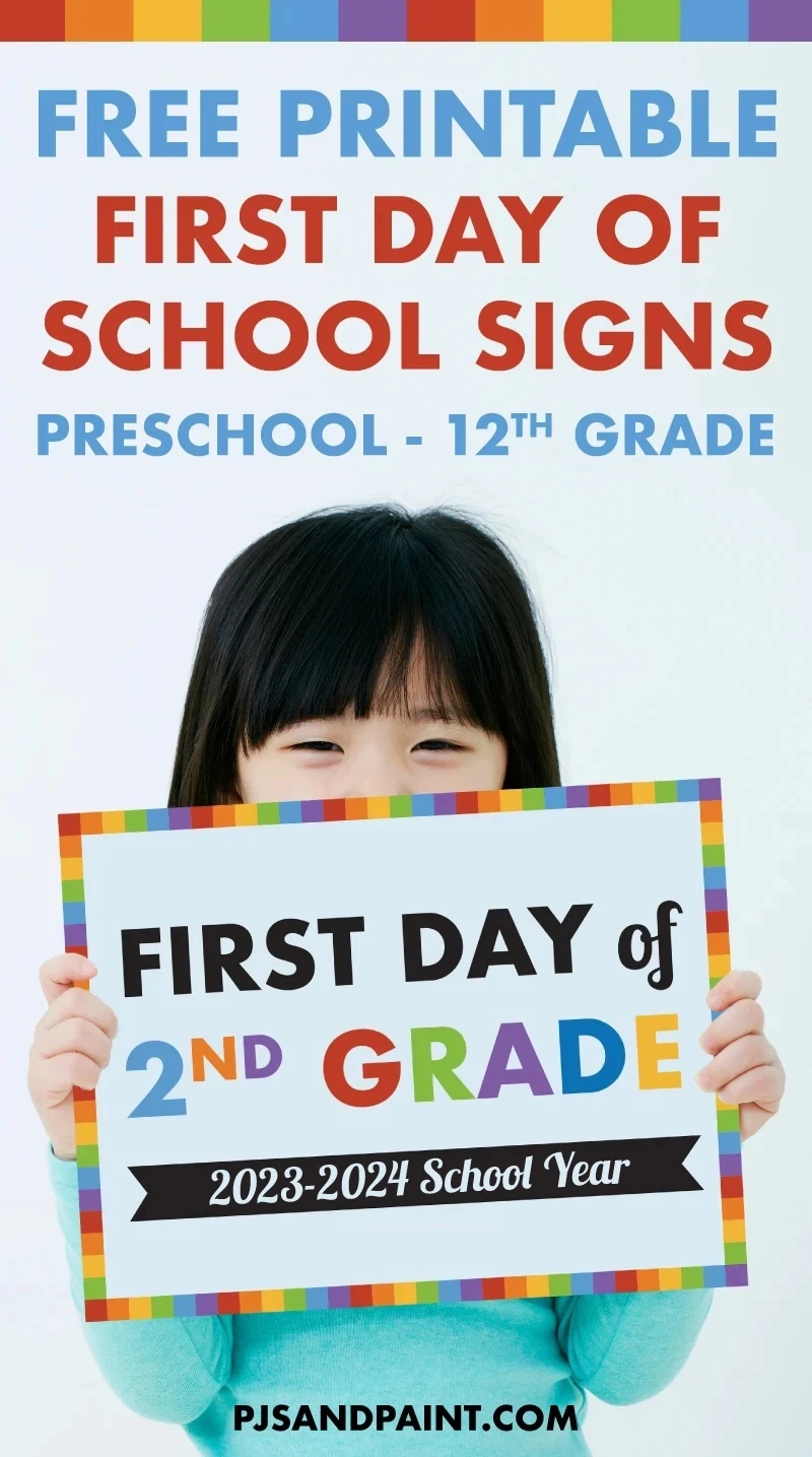 Free Printable First Day Of School Signs | Preschool - 12Th Grade within Free Printable First Day of School Signs