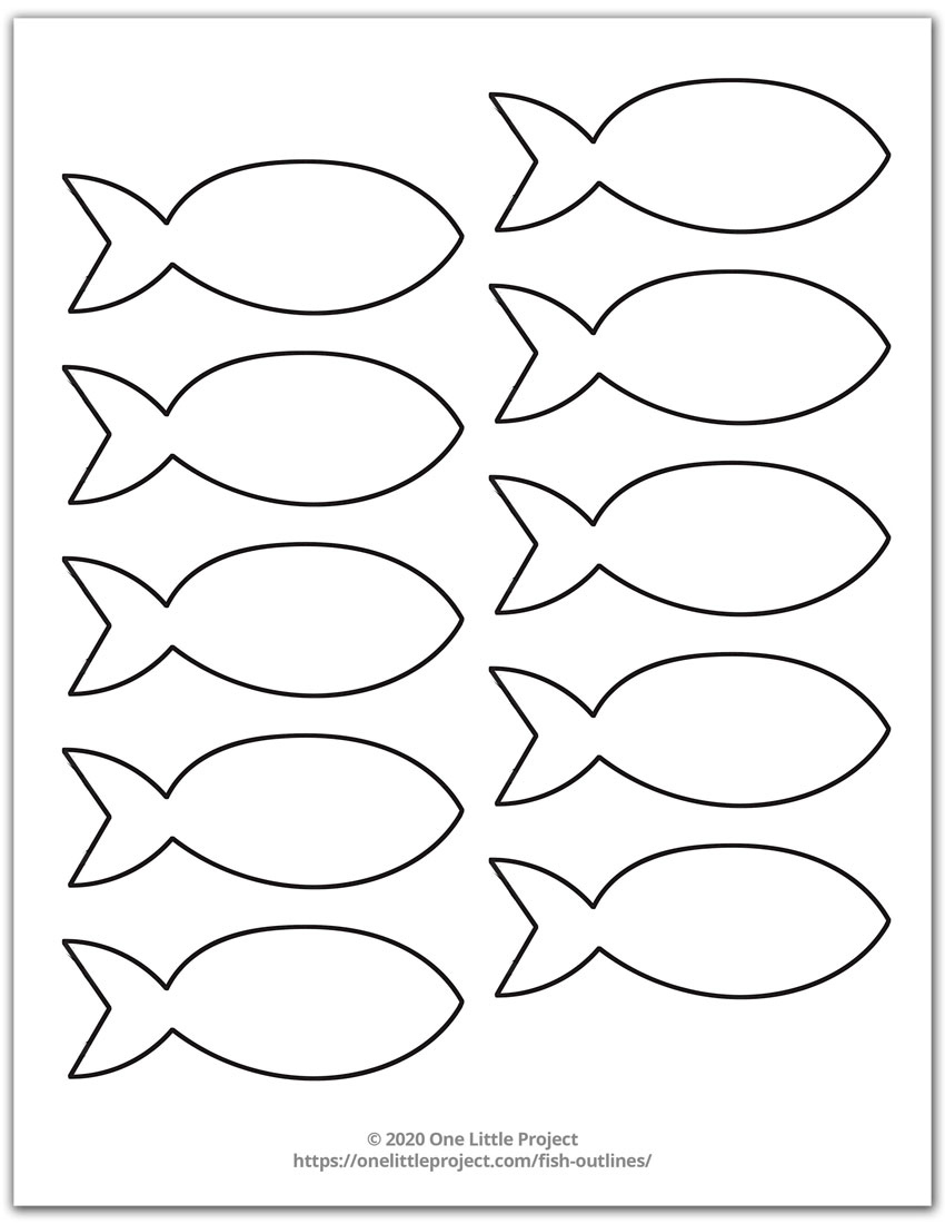 Free Printable Fish Outline Pages | Fish Templates - One Little intended for Free Printable Fish Stencils