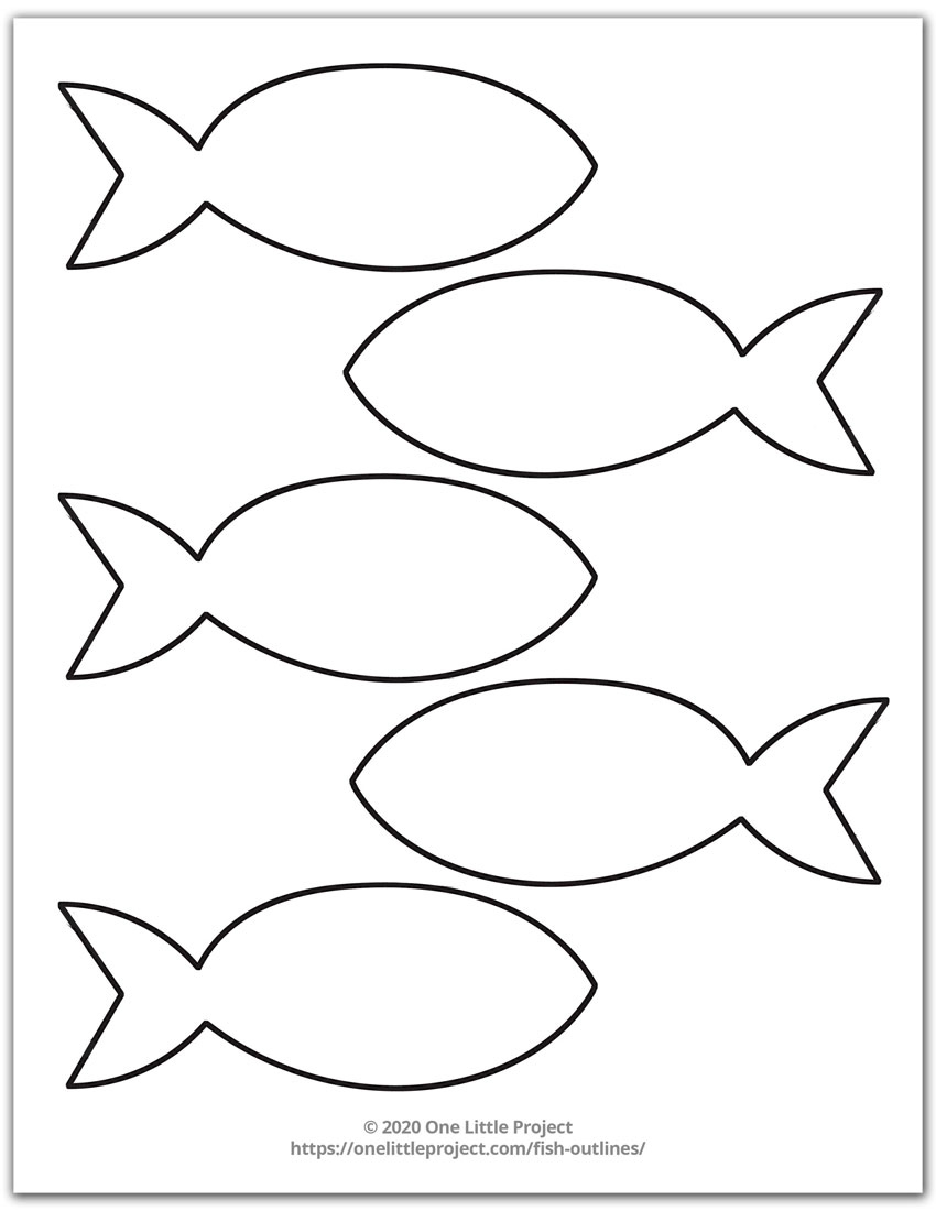 Free Printable Fish Outline Pages | Fish Templates - One Little throughout Free Printable Fish Stencils
