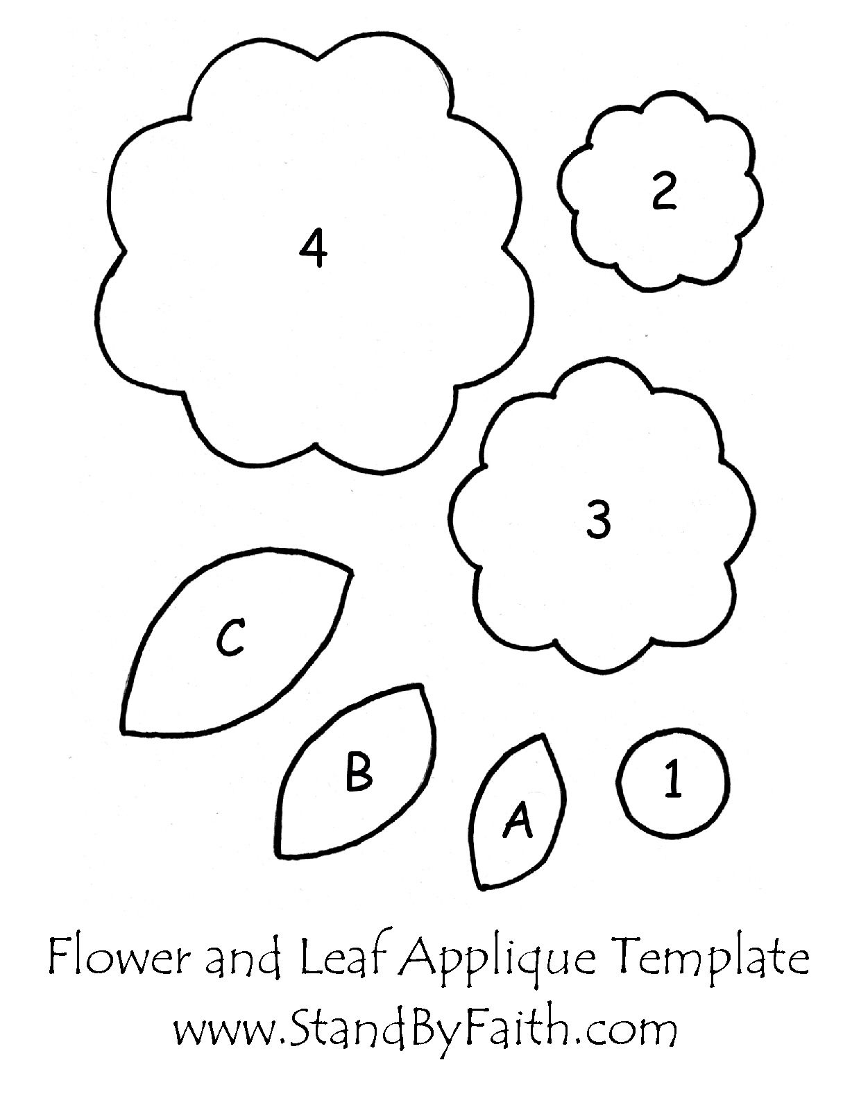 Free Printable Flower Applique Patterns in Free Printable Flower Applique Patterns