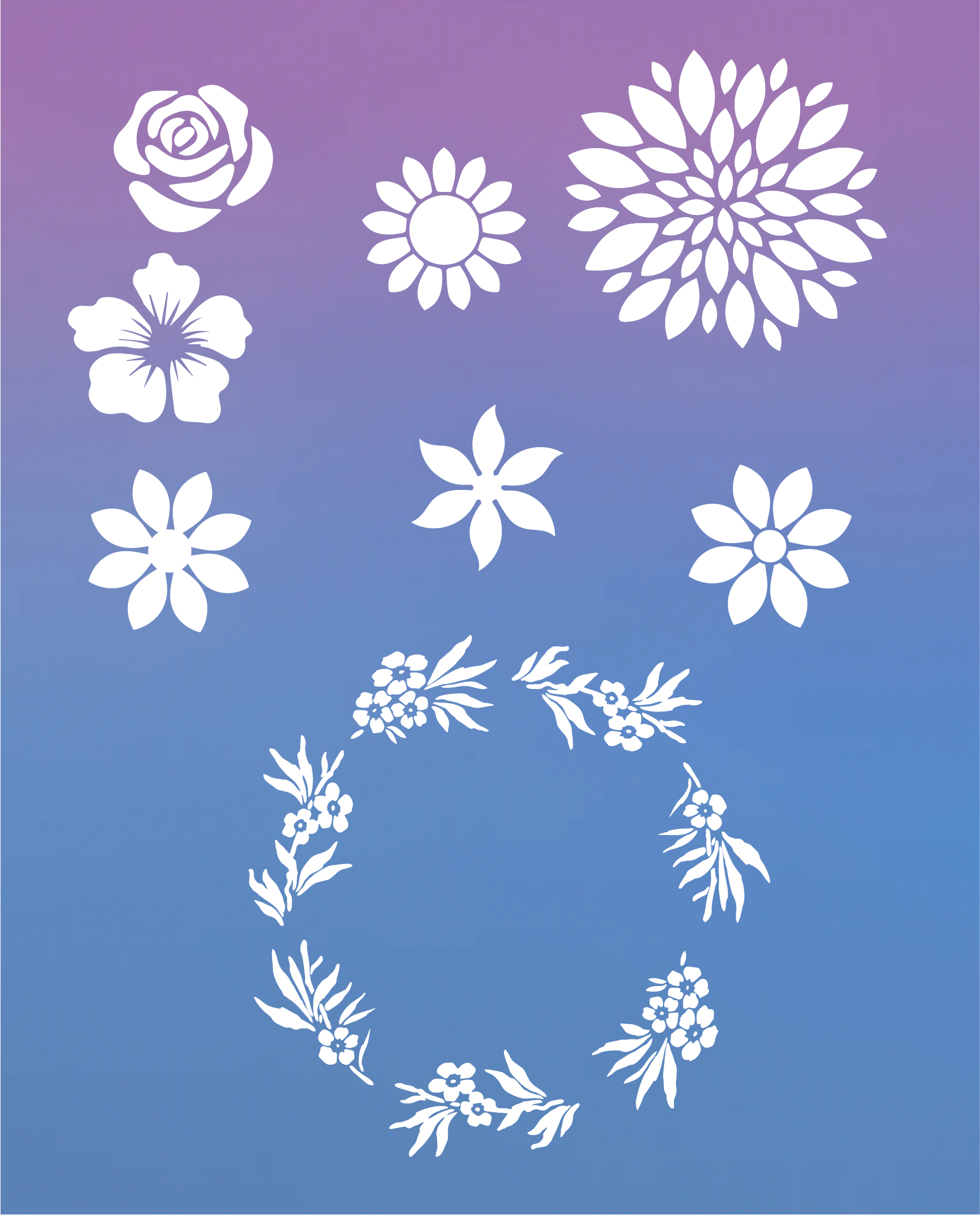 Free Printable Flower Stencil Designs And Templates intended for Free Printable Flower Stencils