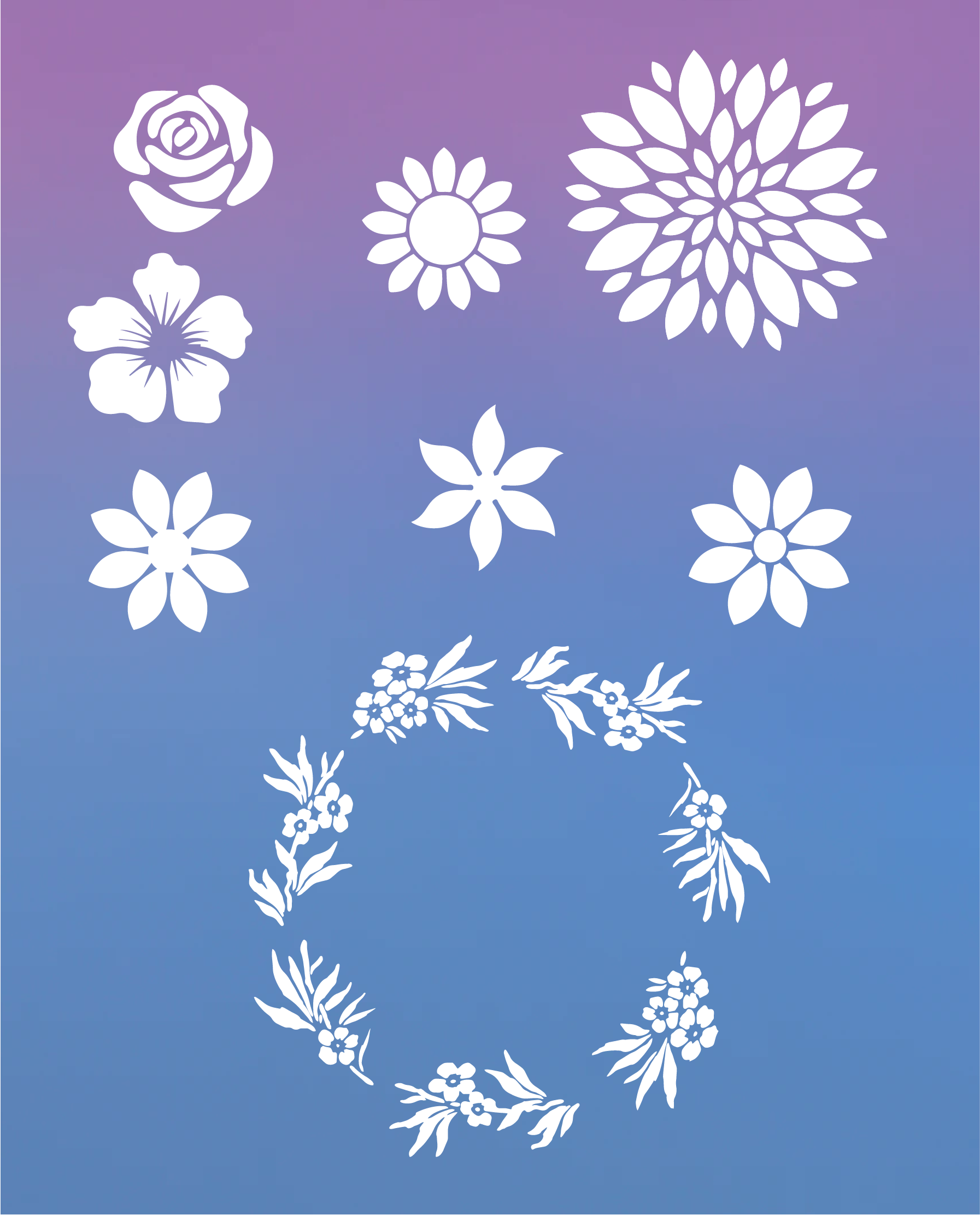 Free Printable Flower Stencil Designs And Templates throughout Free Printable Stencils for Painting