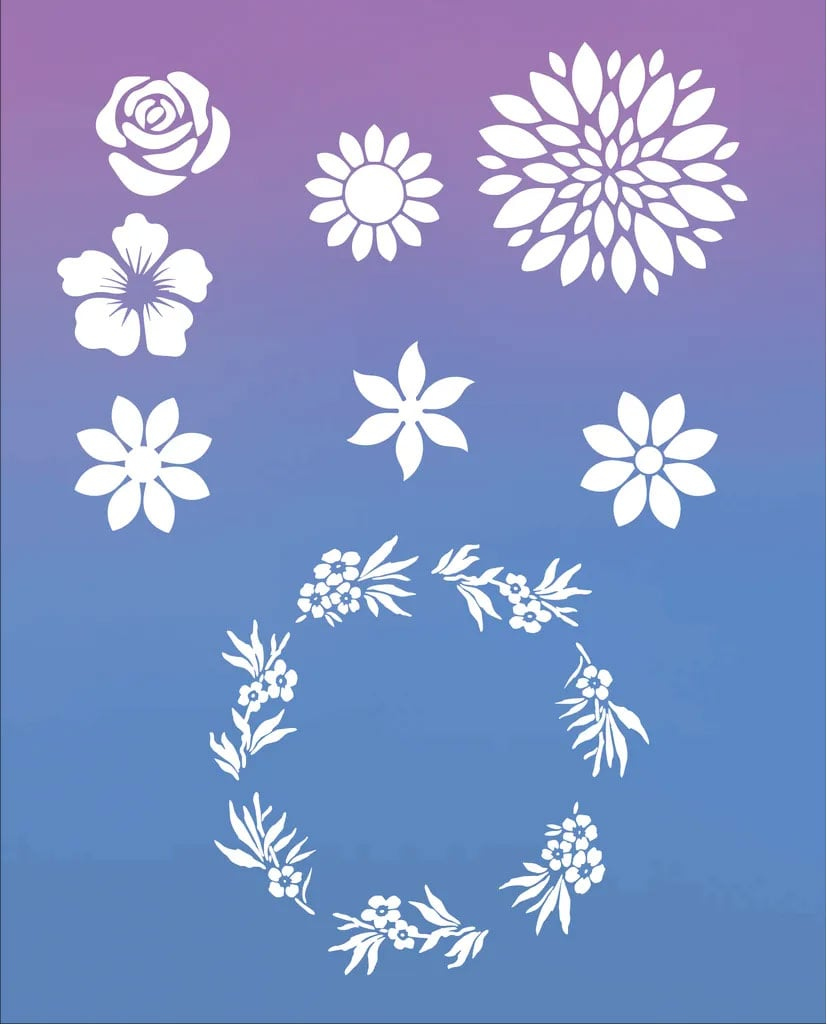 Free Printable Flower Stencil Designs And Templates within Free Printable Stencils