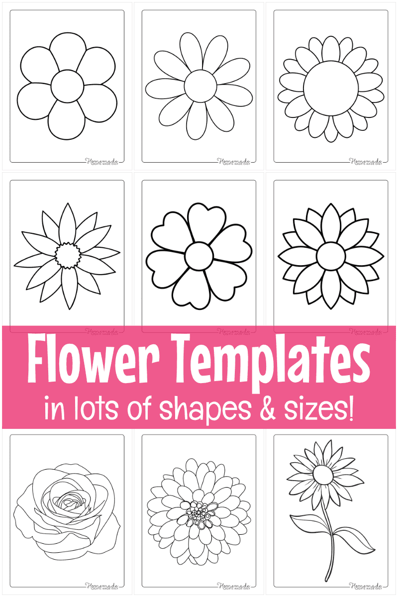 Free Printable Flower Templates For Crafts regarding Free Printable Flowers